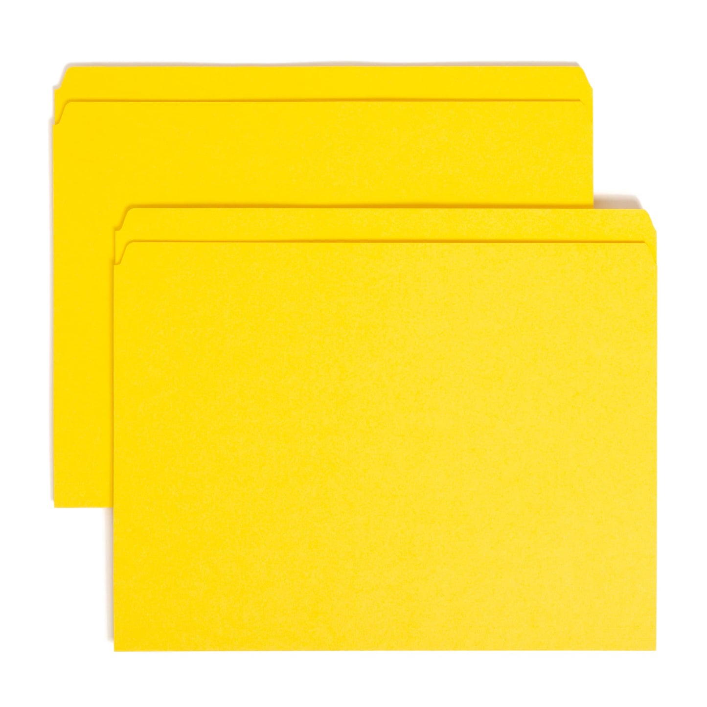 Standard File Folders, Straight-Cut Tab, Yellow Color, Letter Size, Set of 100, 086486109468