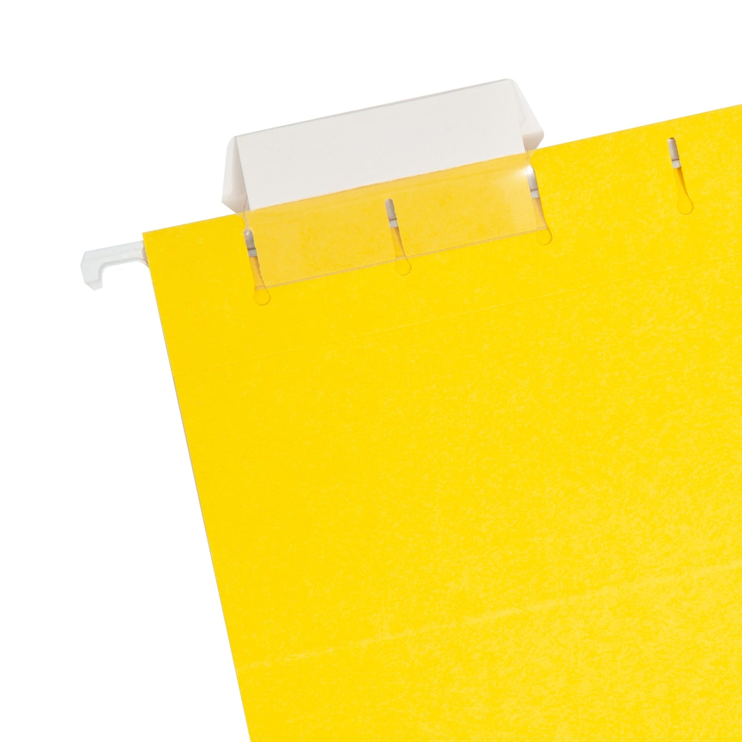 Standard Hanging File Folders with 1/5-Cut Tabs, Yellow Color, Letter Size, Set of 25, 086486640695