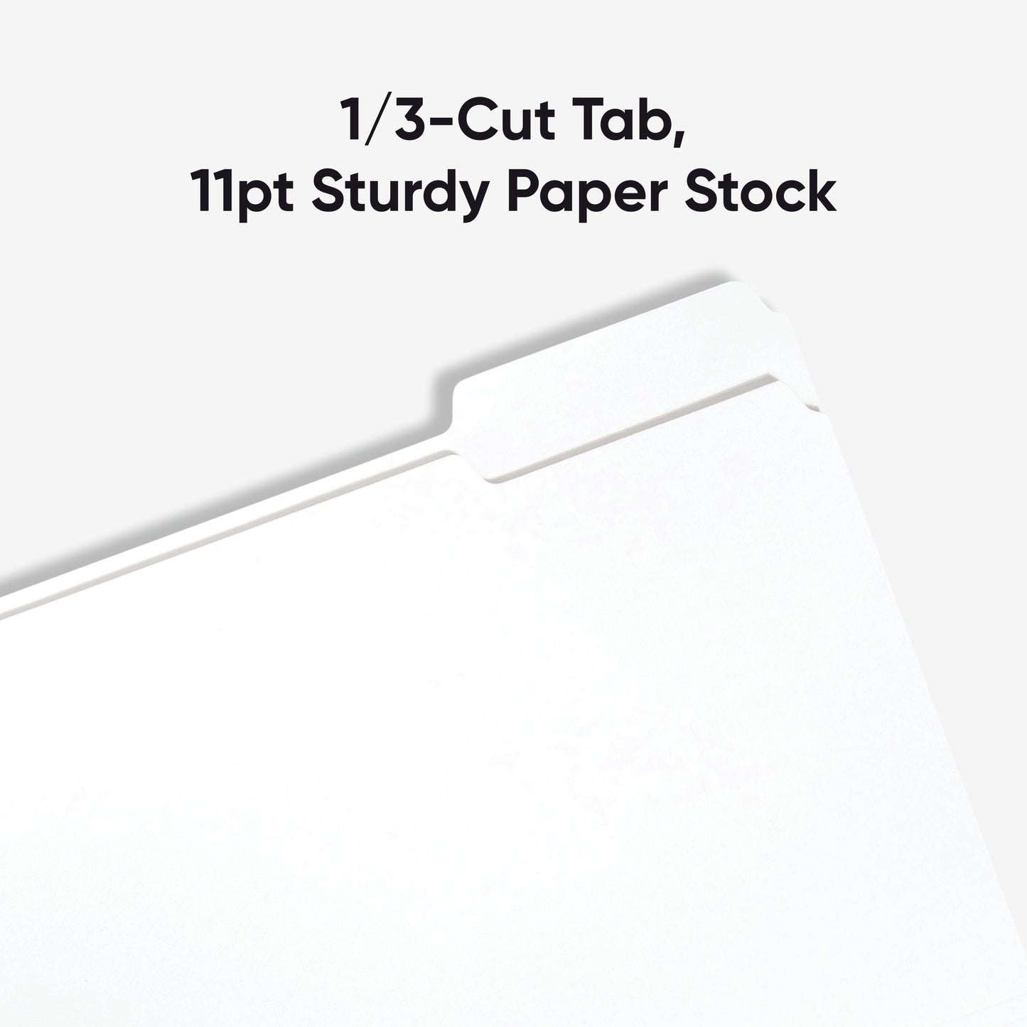 Standard File Folders, 1/3-Cut Tab, White Color, Letter Size, Set of 100, 086486128438