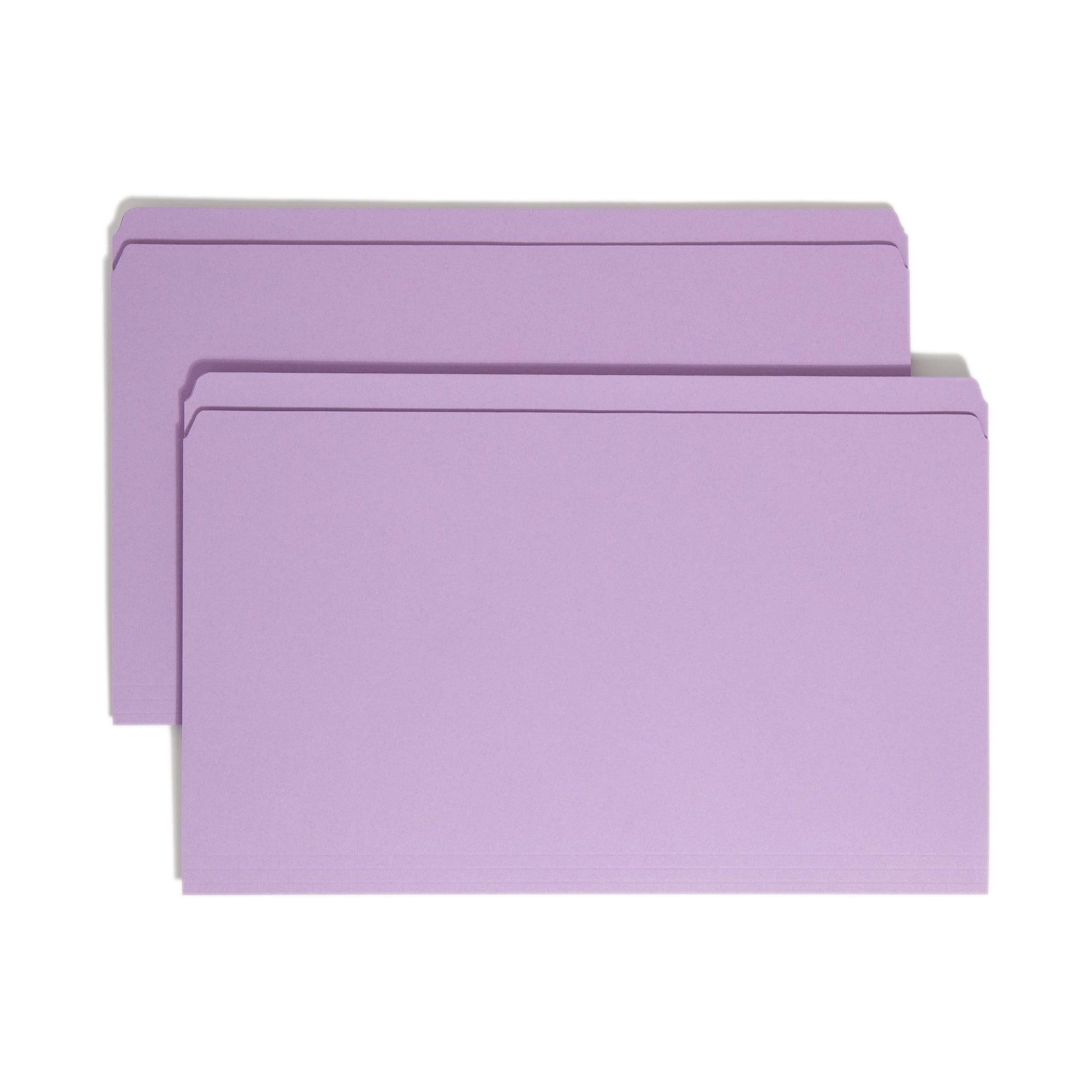 Reinforced Tab File Folders, Straight-Cut Tab, Lavender Color, Legal Size, Set of 100, 086486174107