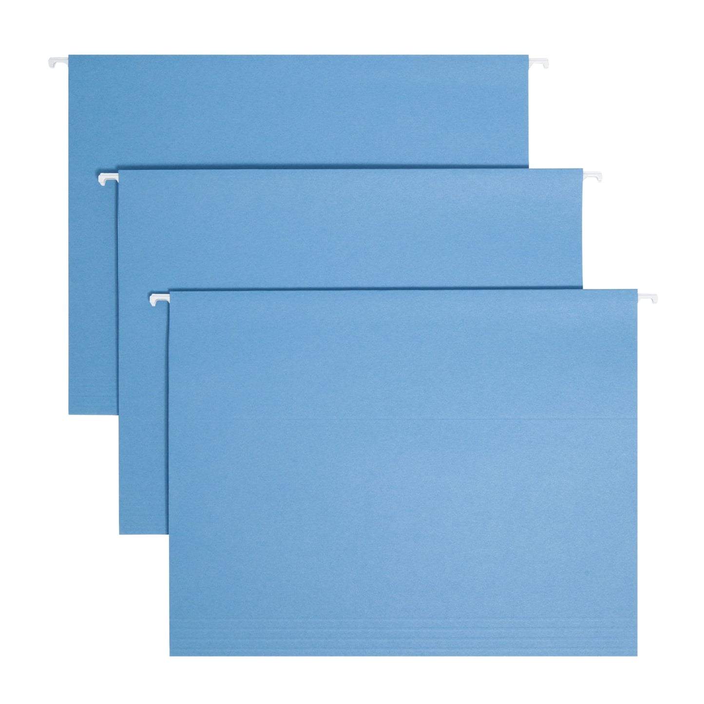 Standard Hanging File Folders with 1/5-Cut Tabs, Blue Color, Letter Size, Set of 25, 086486640602