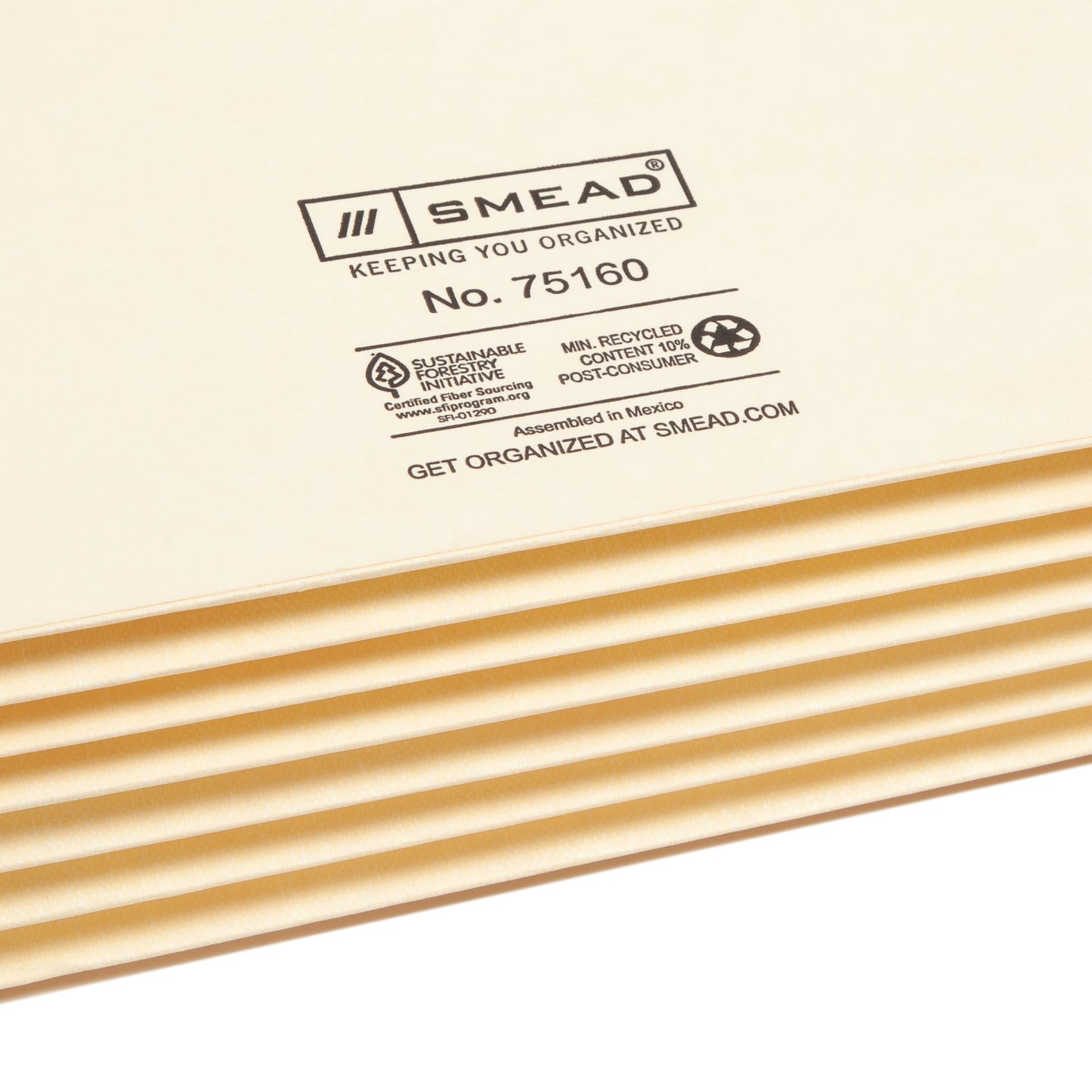 TUFF® Extra-Wide Reinforced End Tab File Pockets, Straight-Cut Tab, 5-1/4 inch Expansion, Manila Color, Letter Size, Set of 10, 30086486751606