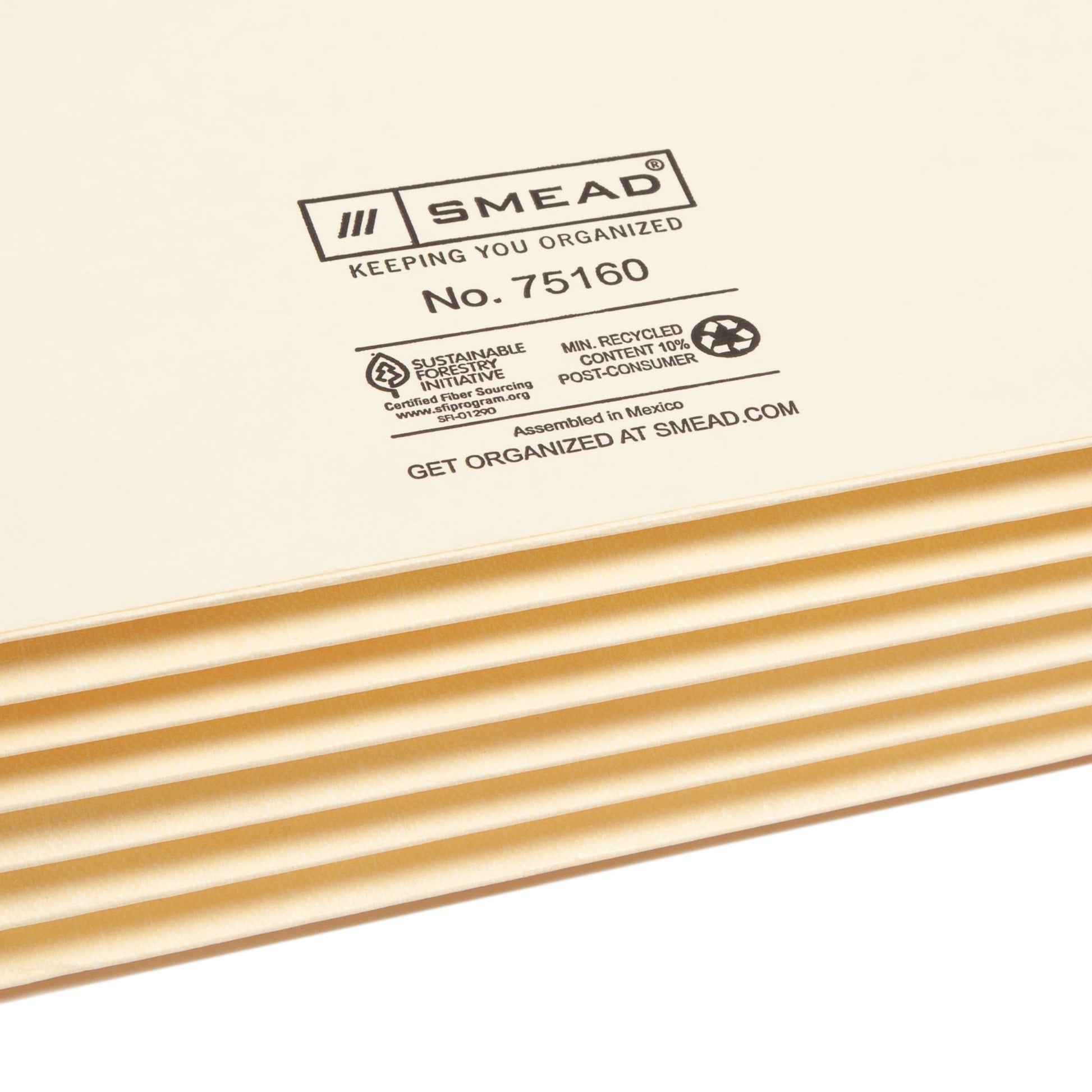 TUFF® Extra-Wide Reinforced End Tab File Pockets, Straight-Cut Tab, 5-1/4 inch Expansion, Manila Color, Letter Size, Set of 10, 30086486751606