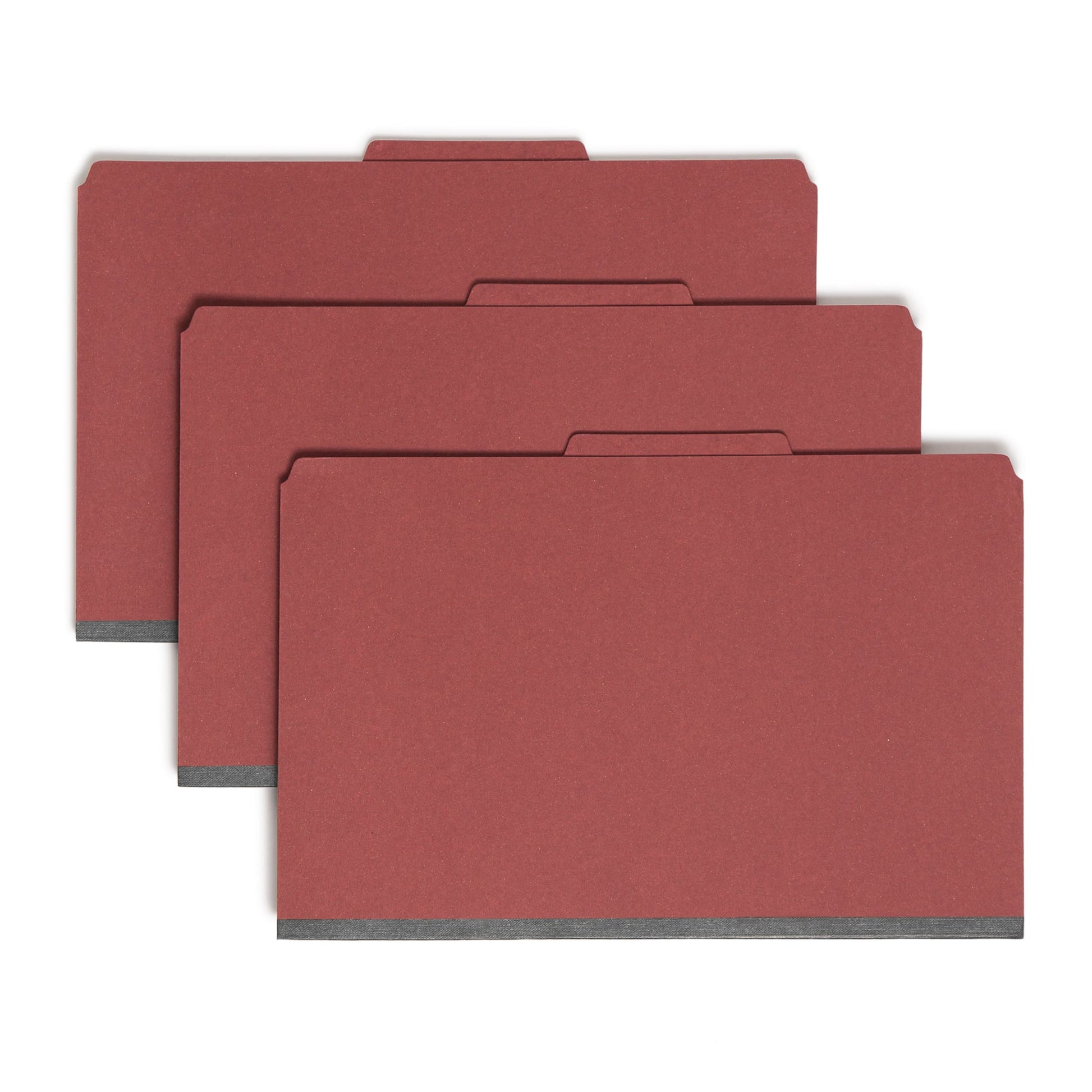 SafeSHIELD® Pressboard Classification File Folders with Pocket Dividers, Red Color, Legal Size, Set of 10, 30086486190795