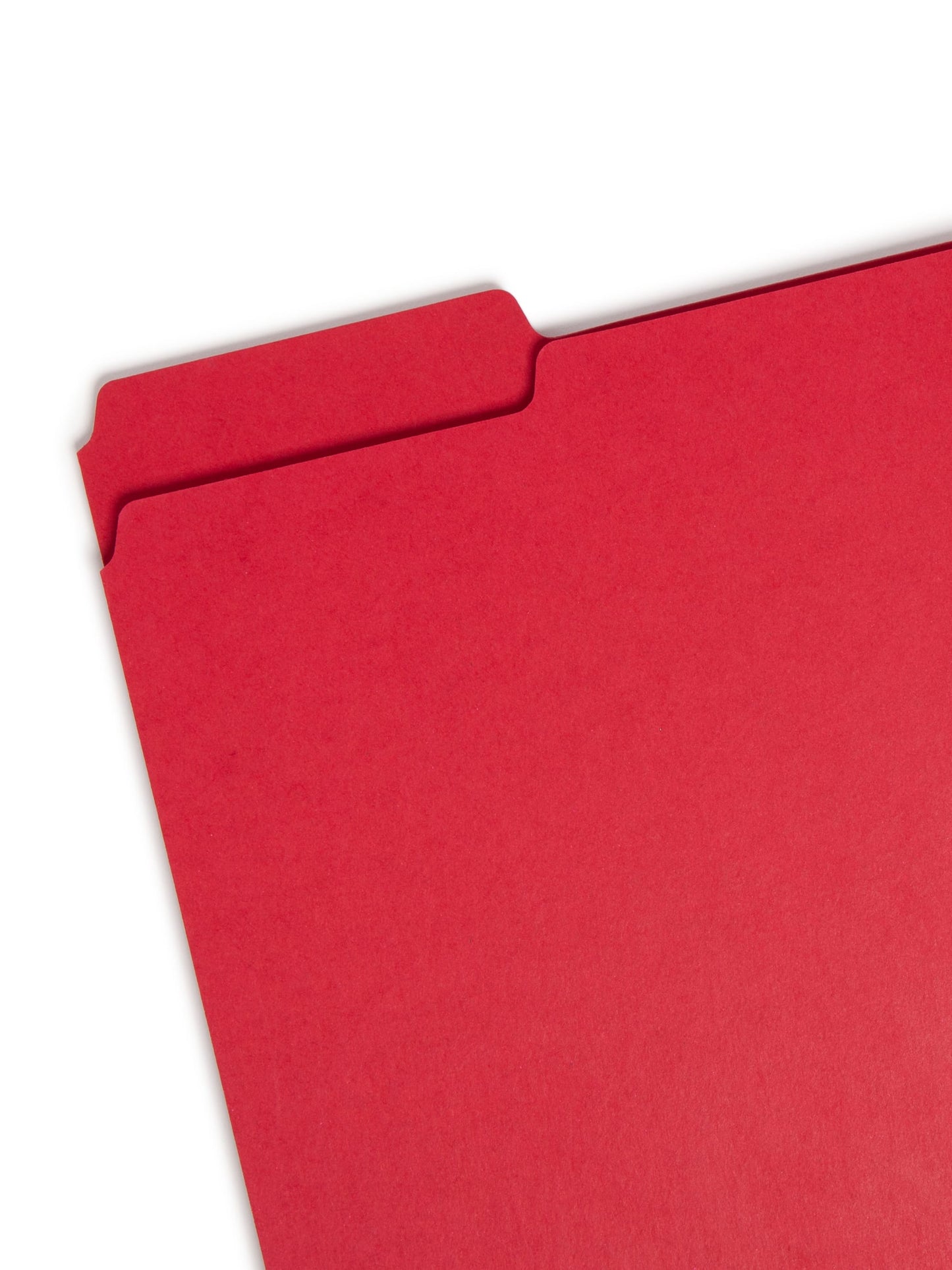 Pressboard File Folder, 1 inch Expansion, 1/3-Cut Tab, Bright Red Color, Letter Size, Set of 25, 086486215381