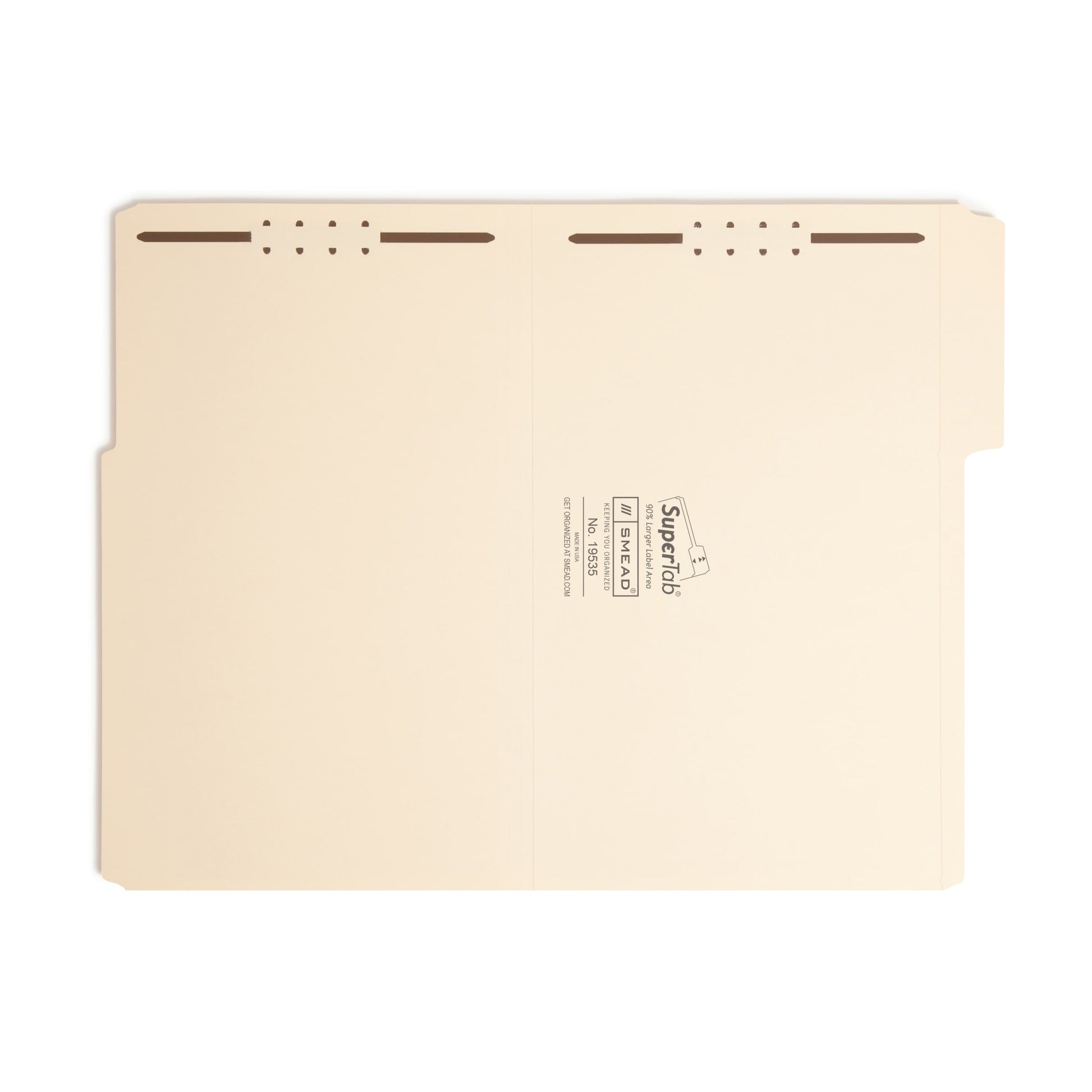 SuperTab® Fastener File Folders, Manila Color, Legal Size, Set of 50, 086486195355