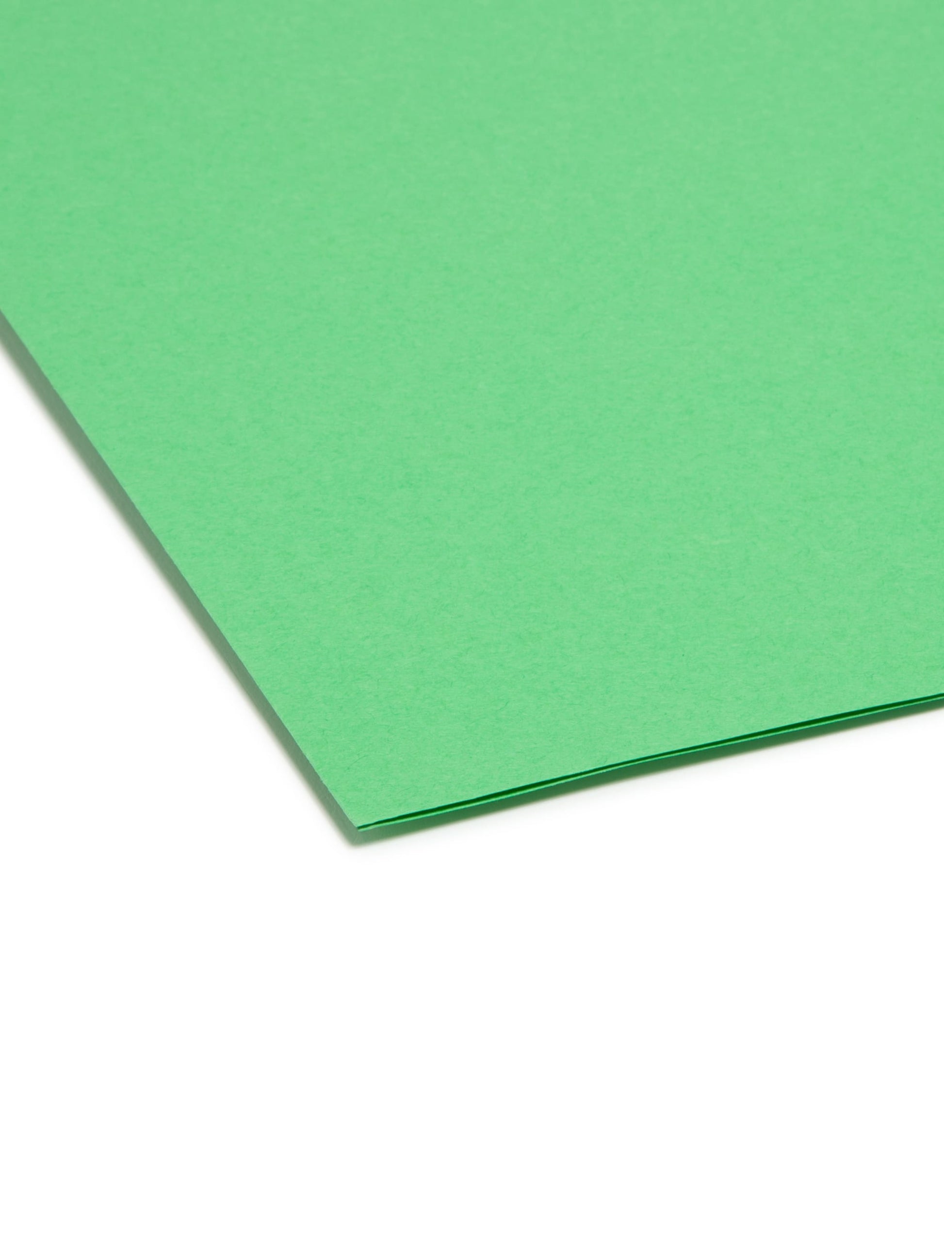 Standard File Folders, Straight-Cut Tab, Green Color, Letter Size, Set of 100, 086486109390