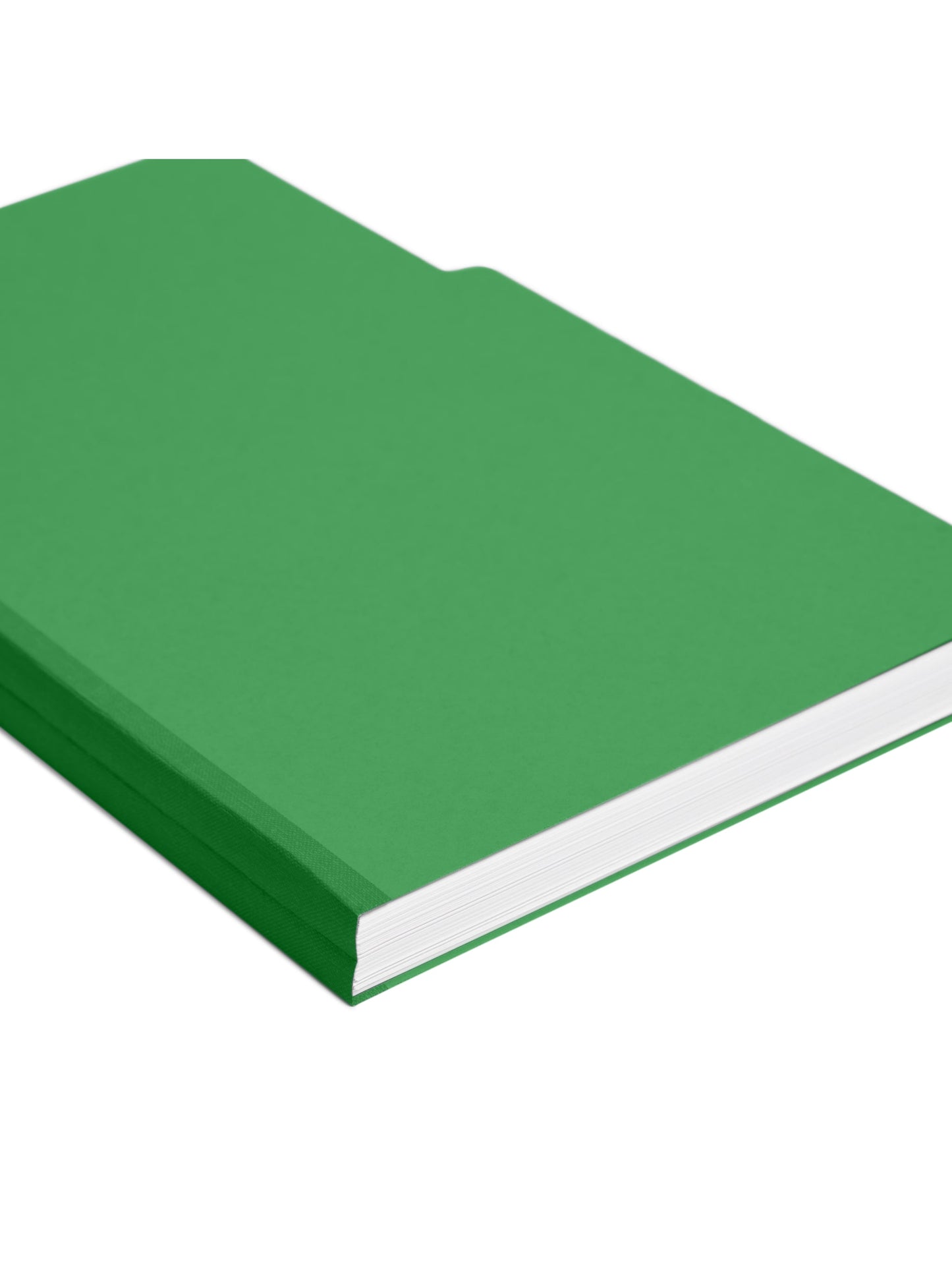 Pressboard File Folder, 1 inch Expansion, 1/3-Cut Tab, Green Color, Legal Size,