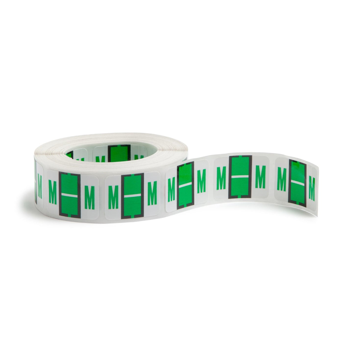 BCCR Bar Style Color-Coded Alphabetic Labels, A-Z Rolls, Light Green Color, 1-1/4" X 1" Size, Set of 50, 086486670838