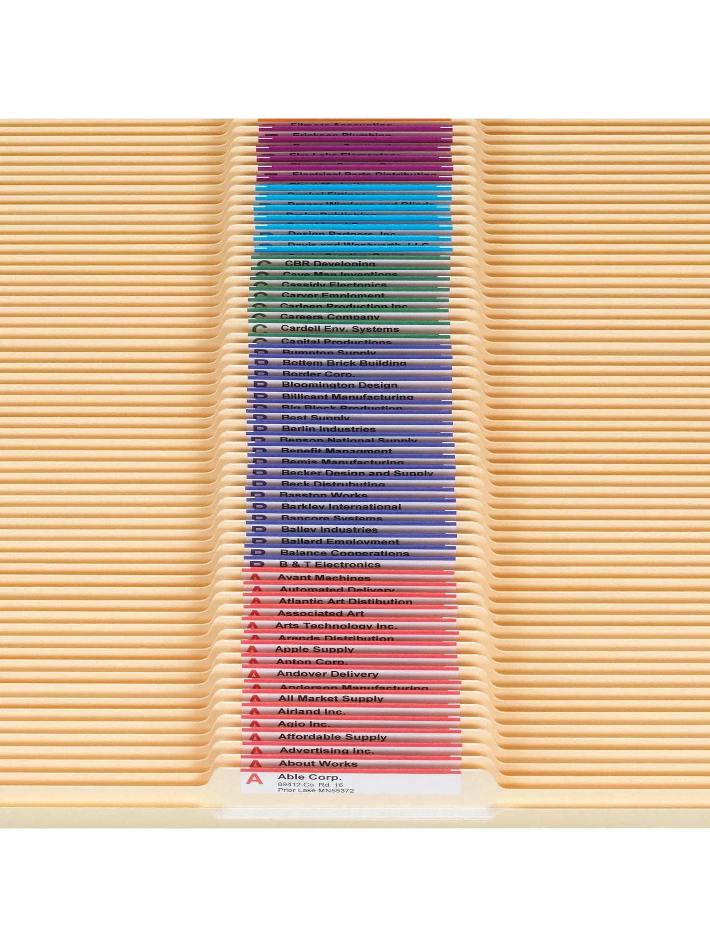 Reinforced Tab File Folders, 1/3-Cut Center Tab, Manila Color, Letter Size,