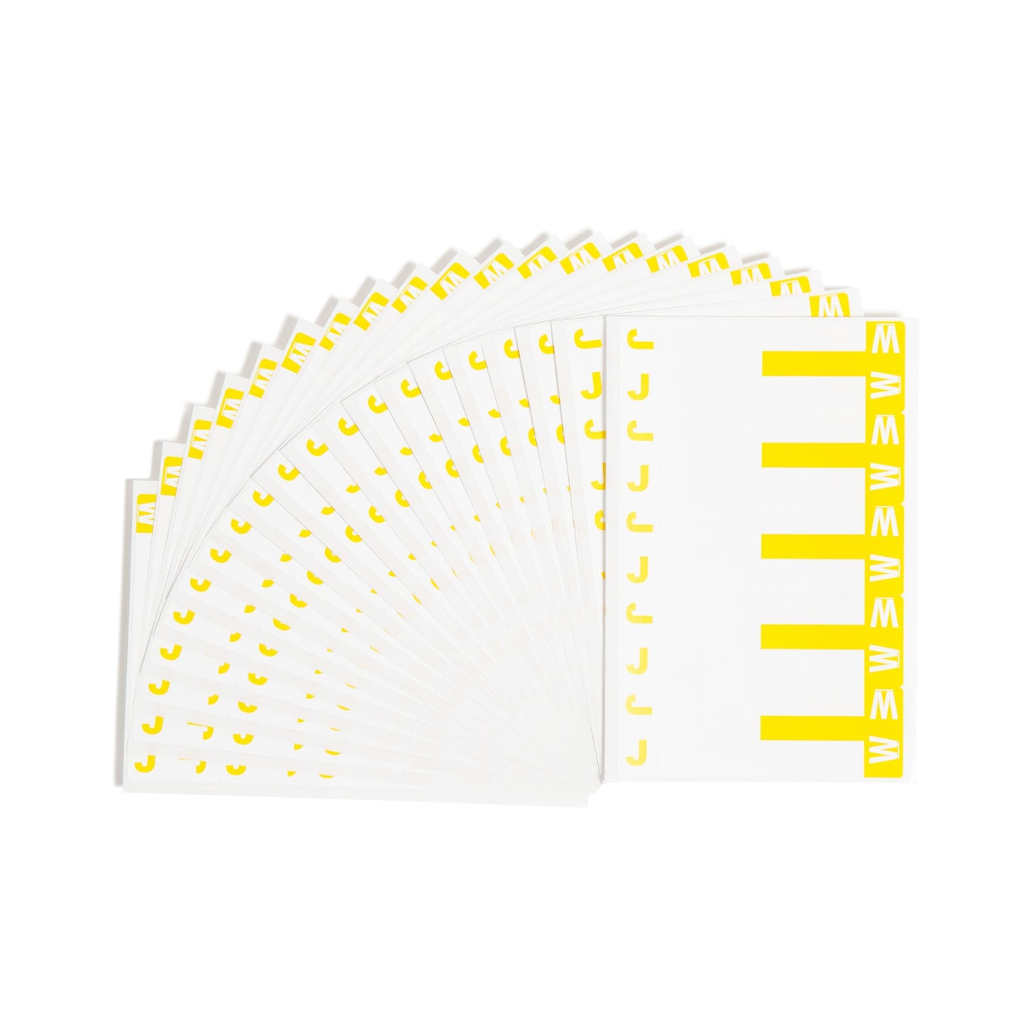 AlphaZ® NCC Color-Coded Name Labels - Sheets, Yellow Color, 3-5/8" X 1-5/32" Size, Set of 100, 086486671613