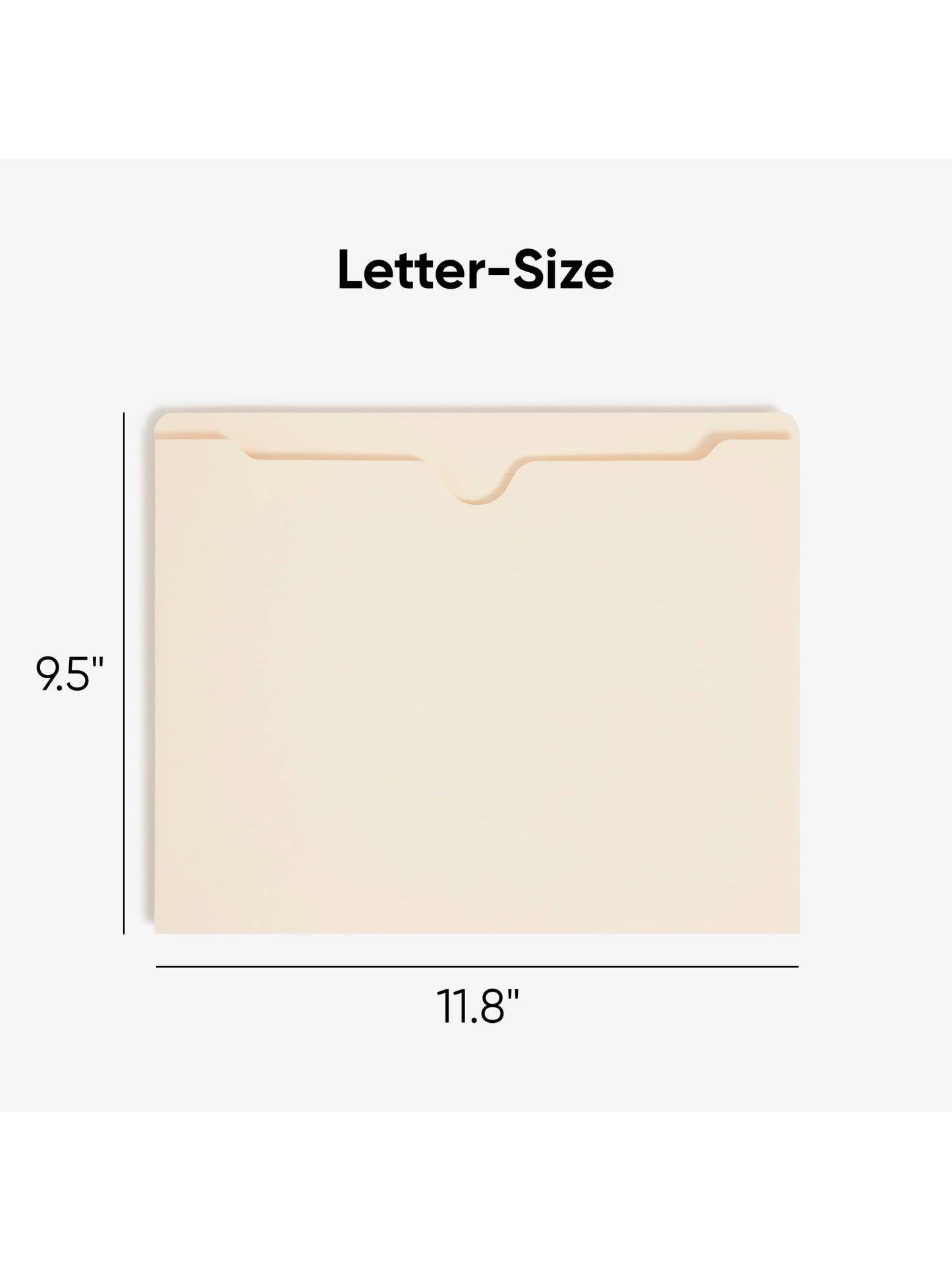 File Jackets, 2 inch Expansion, Straight-Cut Tab, Manila Color, Letter Size, Set of 50, 30086486755604