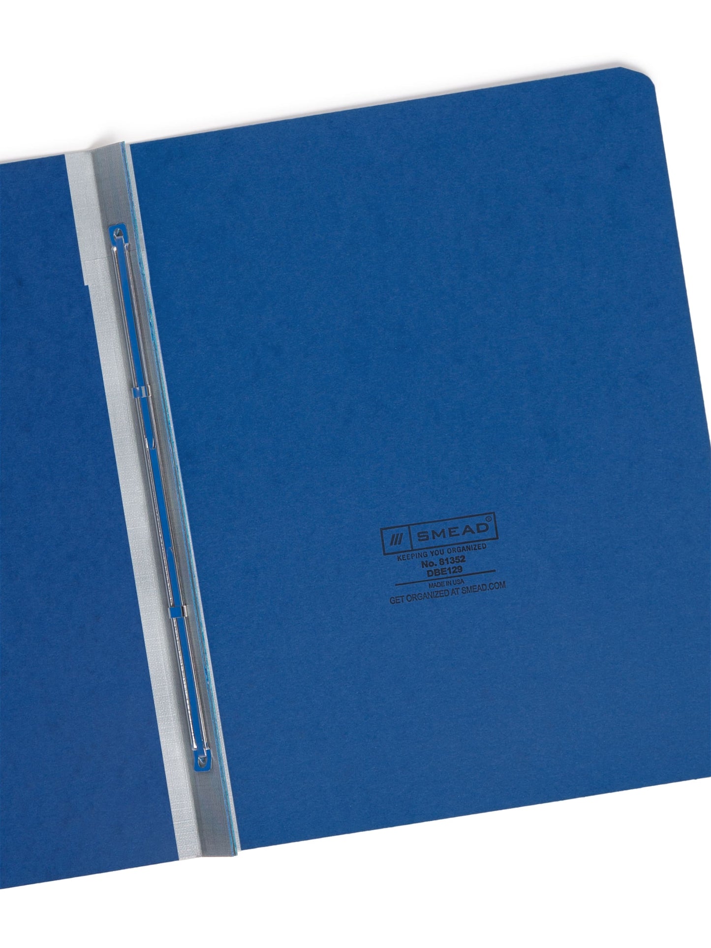 Premium Pressboard Report Covers, 8 1/2-inch Metal Prong Side Fastener with Compressor, 3-inch Expansion, Dark Blue Color, Letter Size,