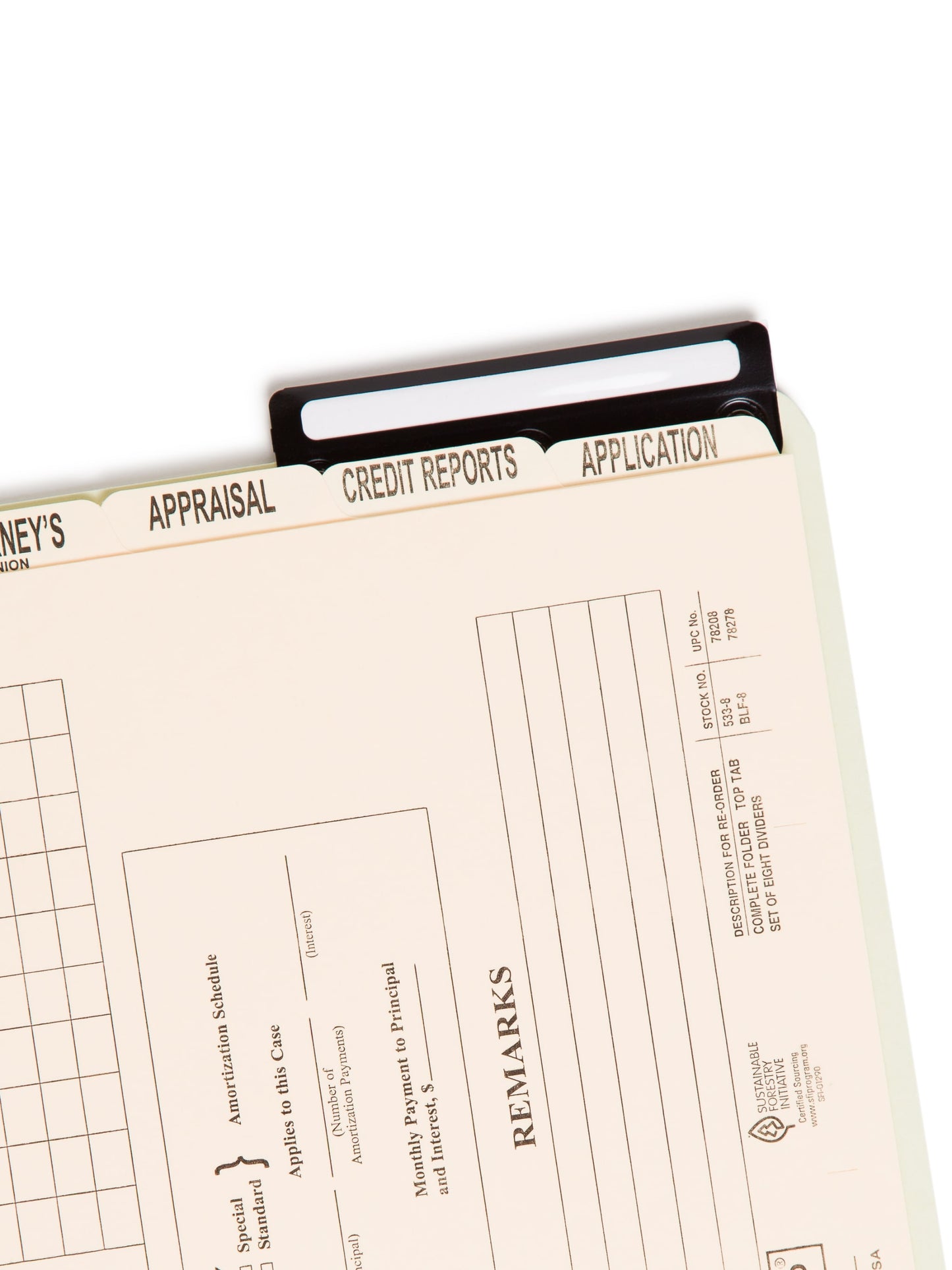 Pressboard Mortgage File Folders, Gray/Green Color, Legal Size,