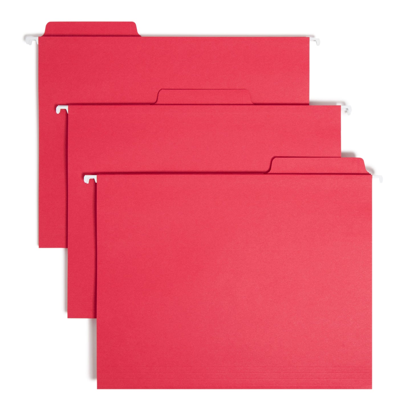 FasTab® Hanging File Folders, 1/3-Cut Tab, Red Color, Letter Size, Set of 20, 086486640961