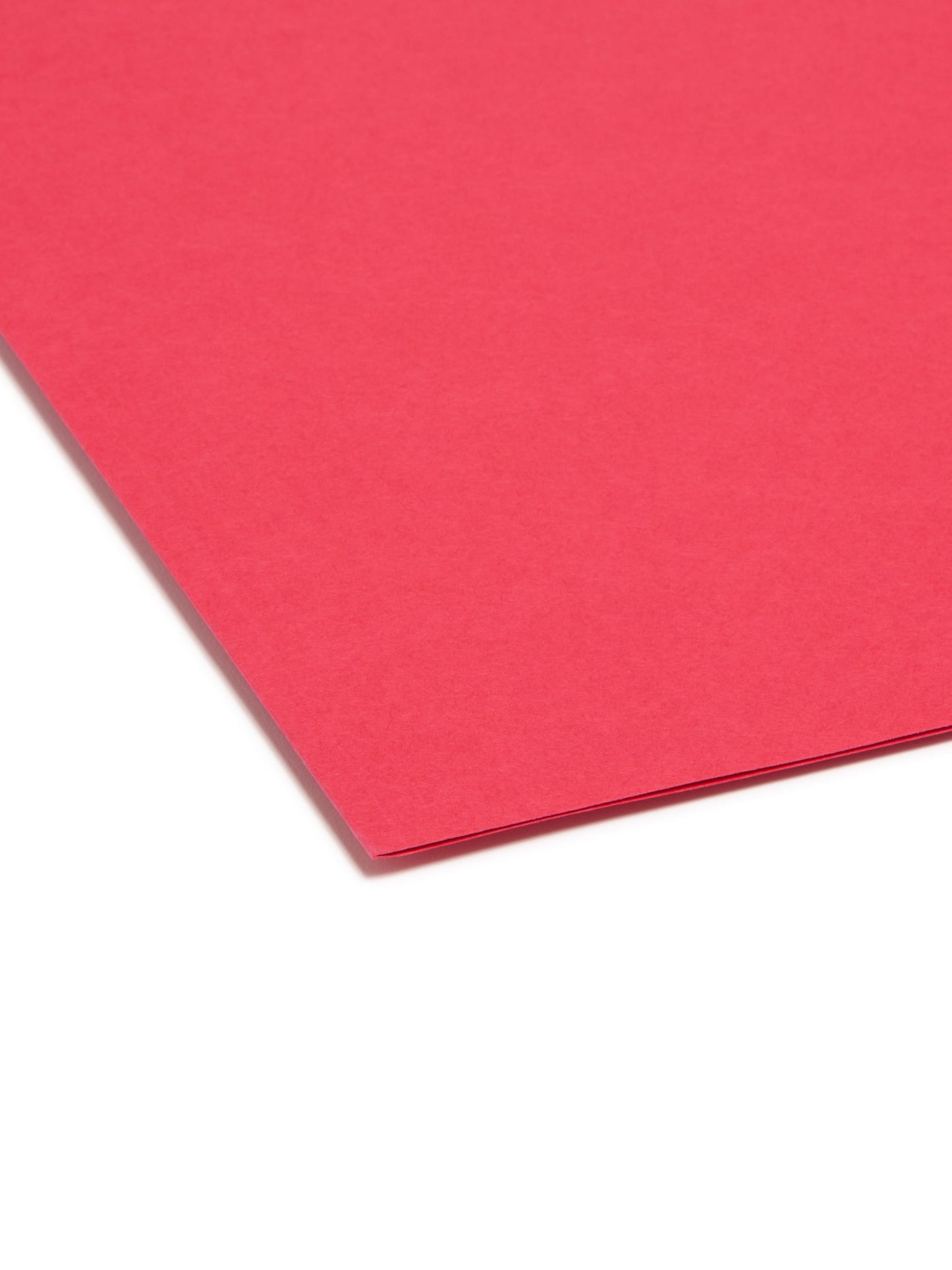 Reinforced Tab File Folders, 1/3-Cut Tab, Red Color, Letter Size, Set of 100, 086486127349