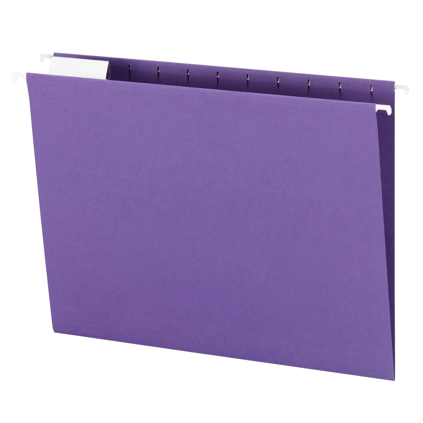 Standard Hanging File Folders with 1/5-Cut Tabs, Purple Color, Letter Size, Set of 25, 086486640725