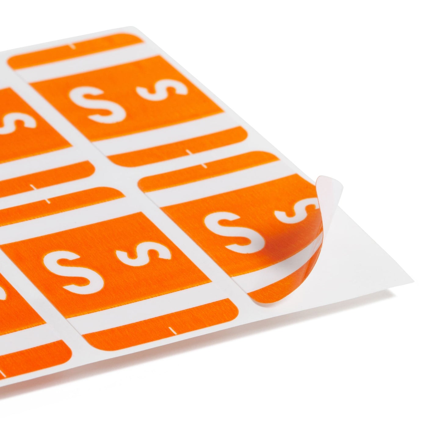 AlphaZ® ACCS Color Coded Alphabetic Labels - Sheets, Orange Color, 1" X 1-5/8" Size, Set of 100, 086486671897