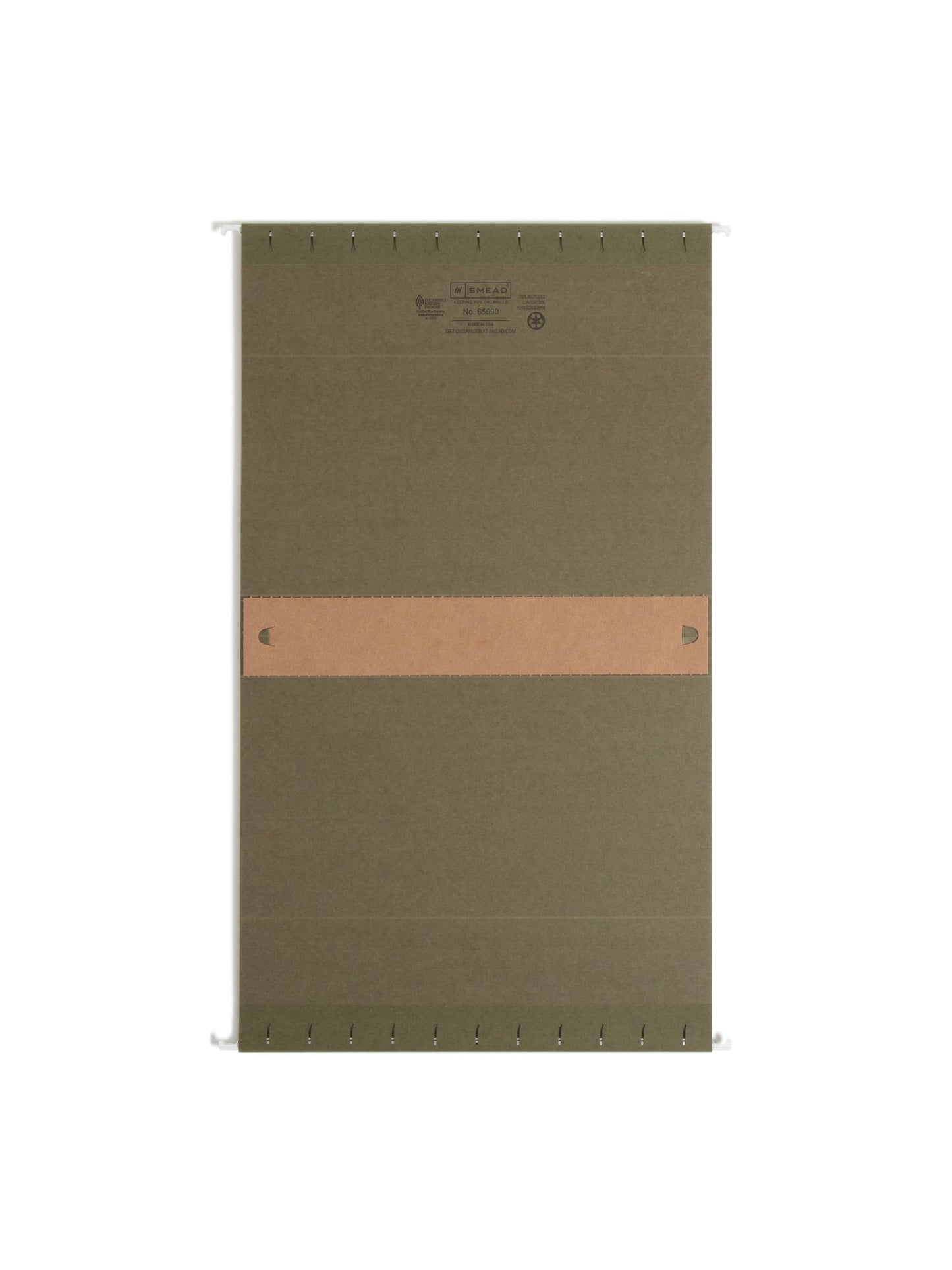 100% Recycled Hanging Box Bottom File Folders, Standard Green Color, Letter Size, Set of 25, 086486650908