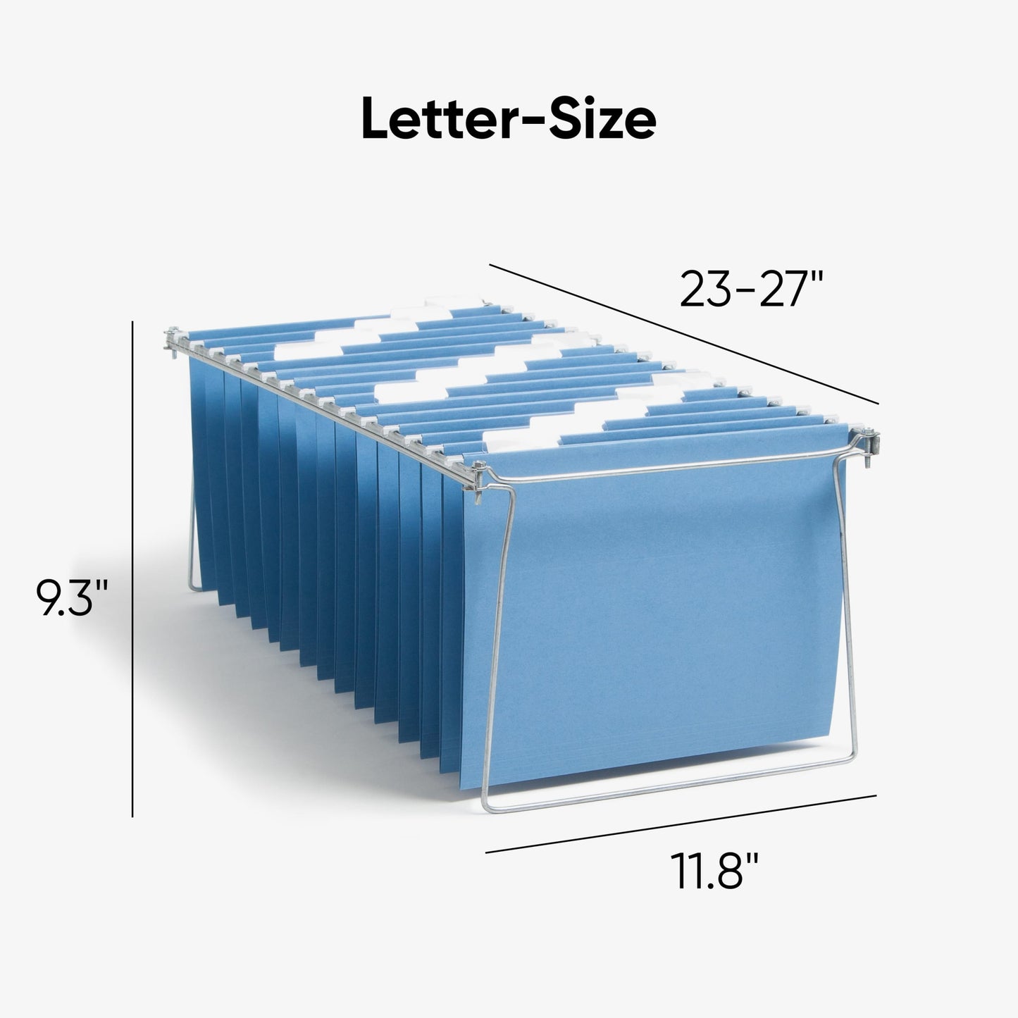 Hanging File Folder Frame, Gray Color, Letter Size, Set of 2, 086486648721