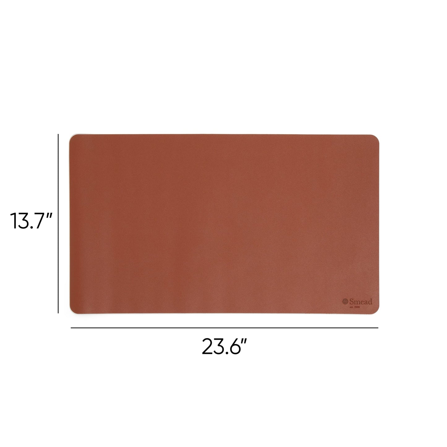 Vegan Leather Desk Pad, Saddle Color, 23.6"X13.7" Size, Set of 1, 086486648370
