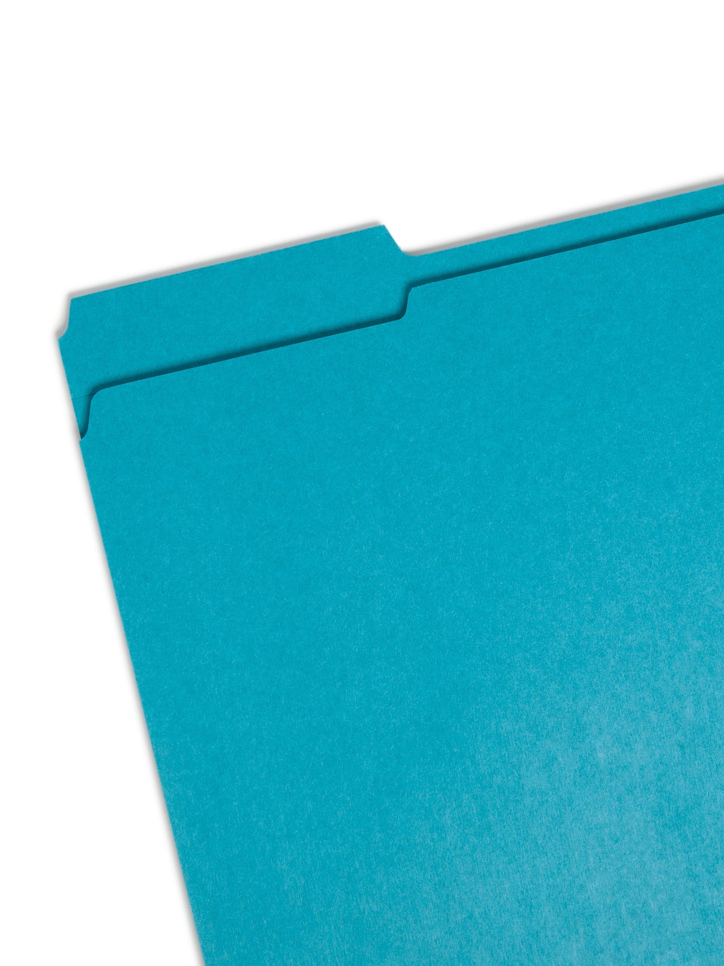 Reinforced Tab File Folders, 1/3-Cut Tab, Teal Color, Letter Size, Set of 100, 086486131346