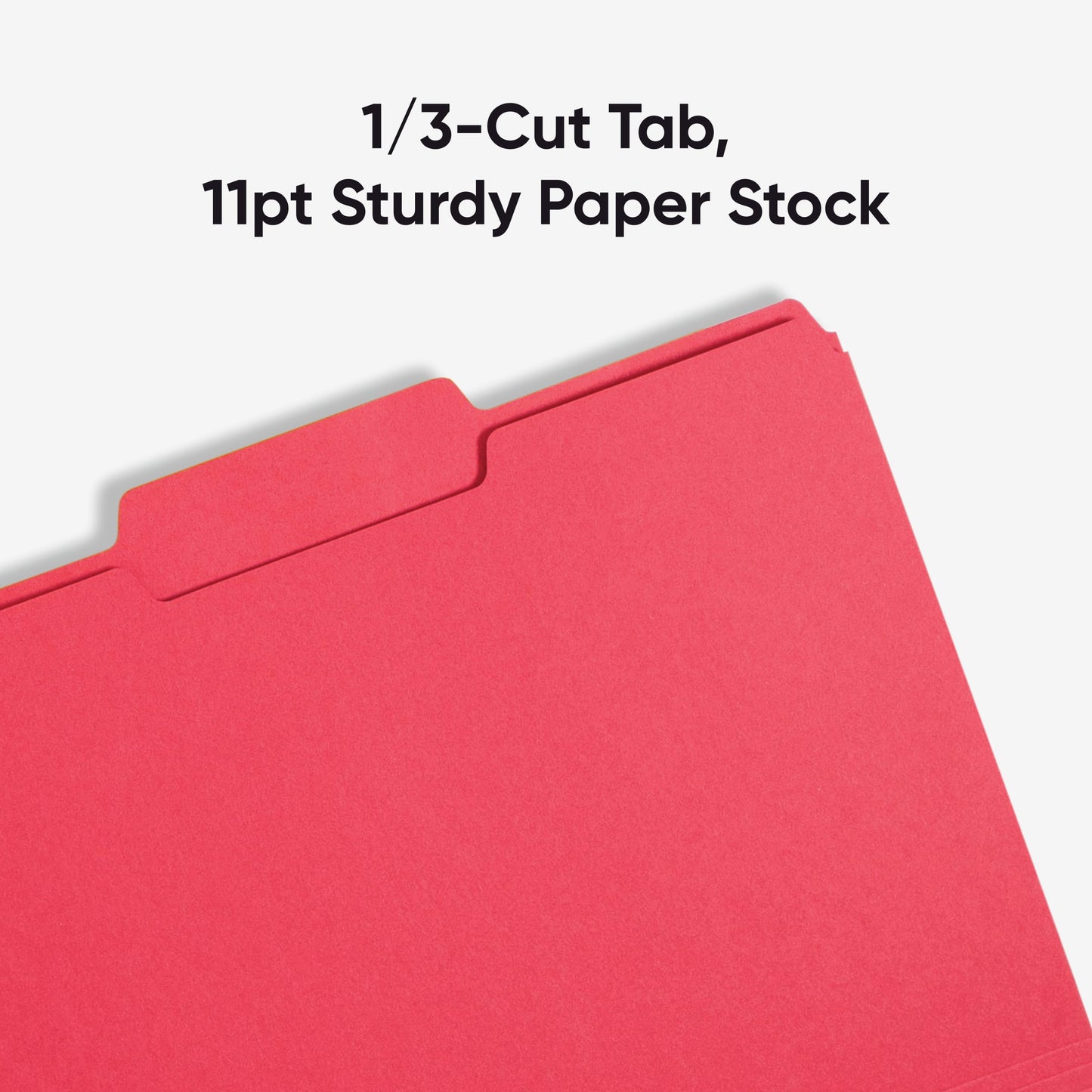 Standard File Folders, 1/3-Cut Tab, Assorted Colors Color, Letter Size, Set of 100, 086486119436