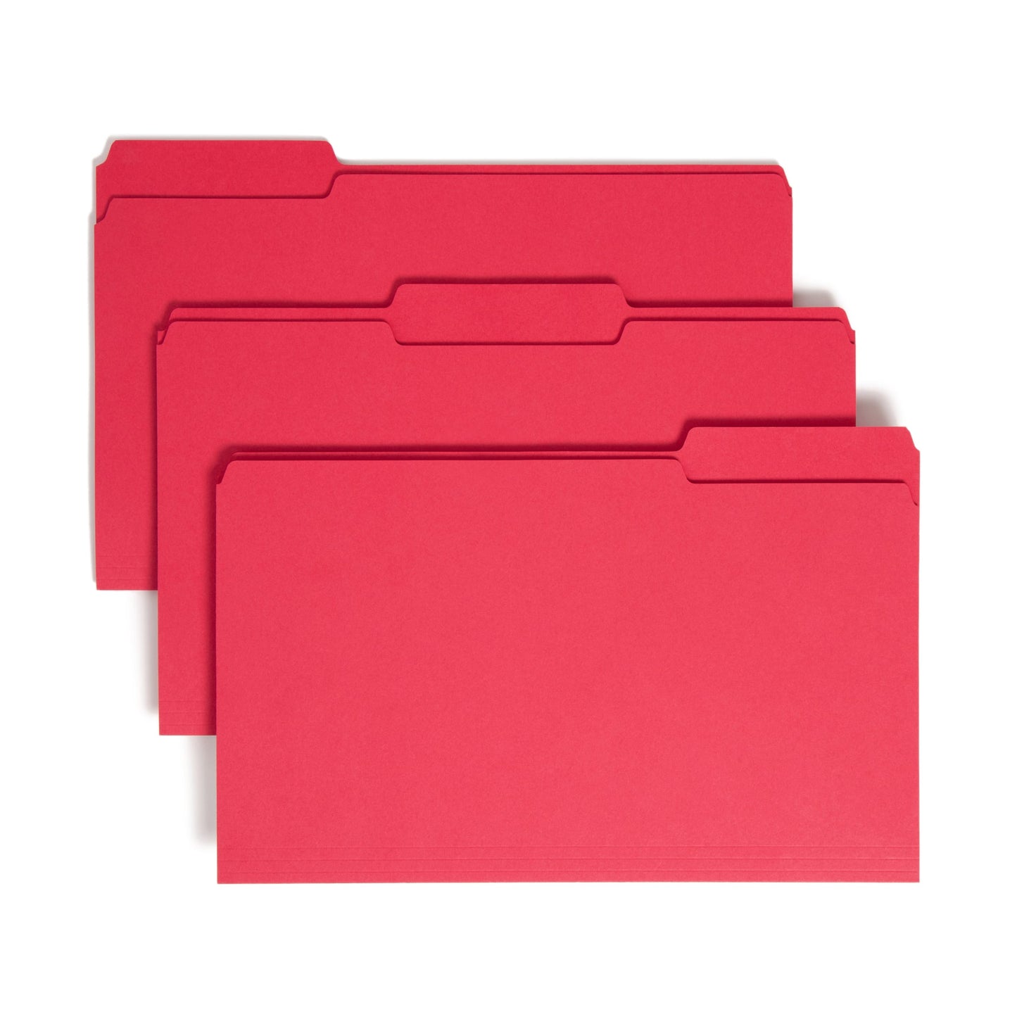 Standard File Folders, 1/3-Cut Tab, Red Color, Legal Size, Set of 100, 086486177436