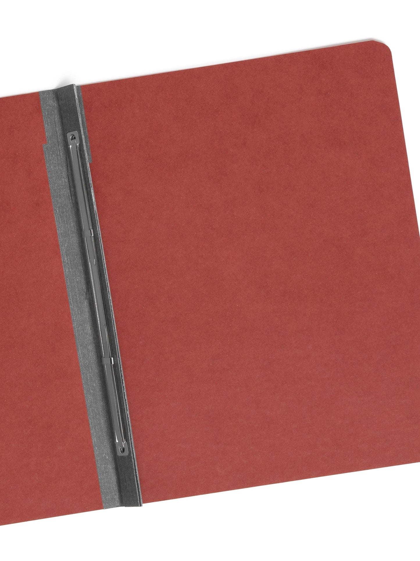 Premium Pressboard Report Covers, 8 1/2-inch Metal Prong Side Fastener with Compressor, 3-inch Expansion, Red Color, Letter Size,
