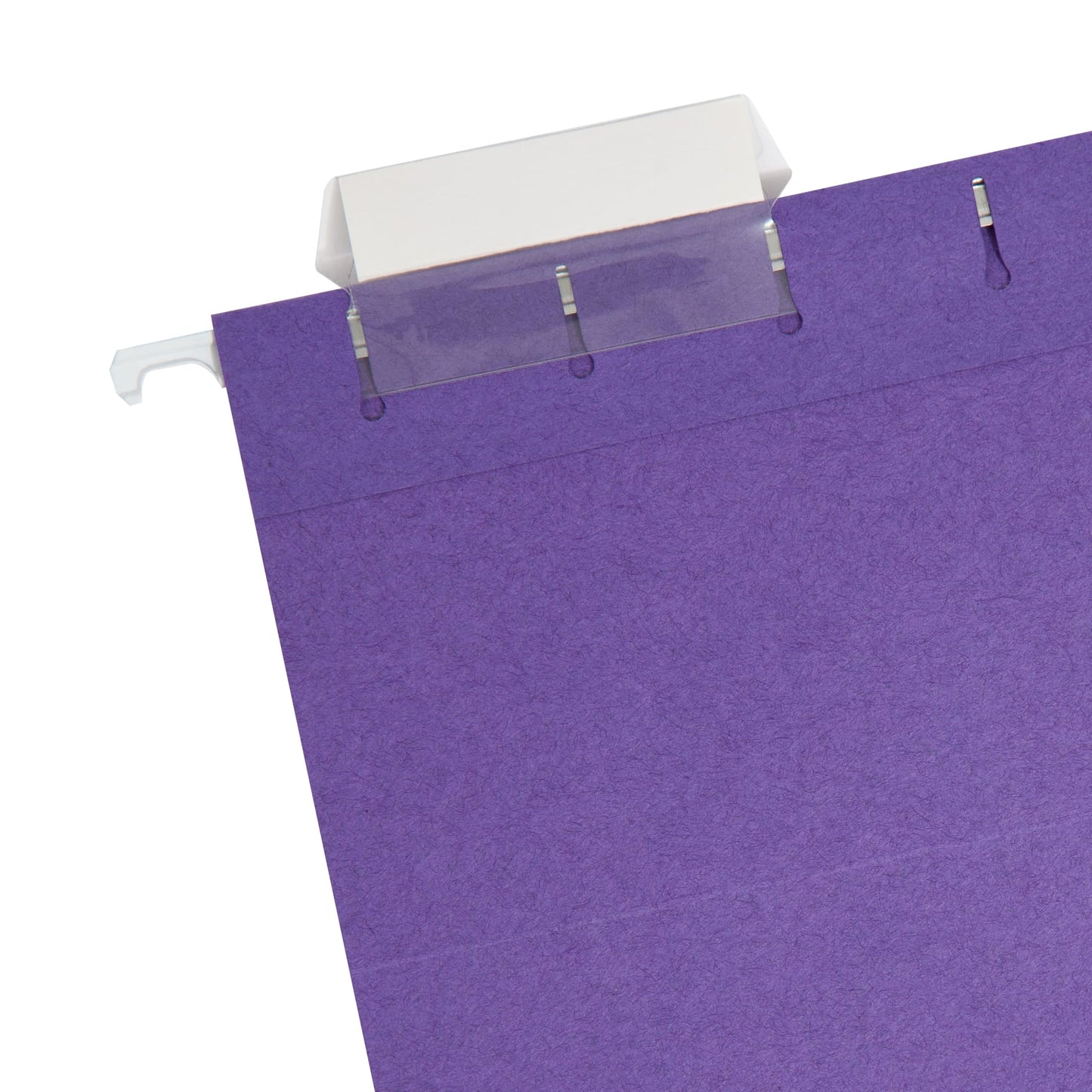 Standard Hanging File Folders with 1/5-Cut Tabs, Purple Color, Letter Size, Set of 25, 086486640725
