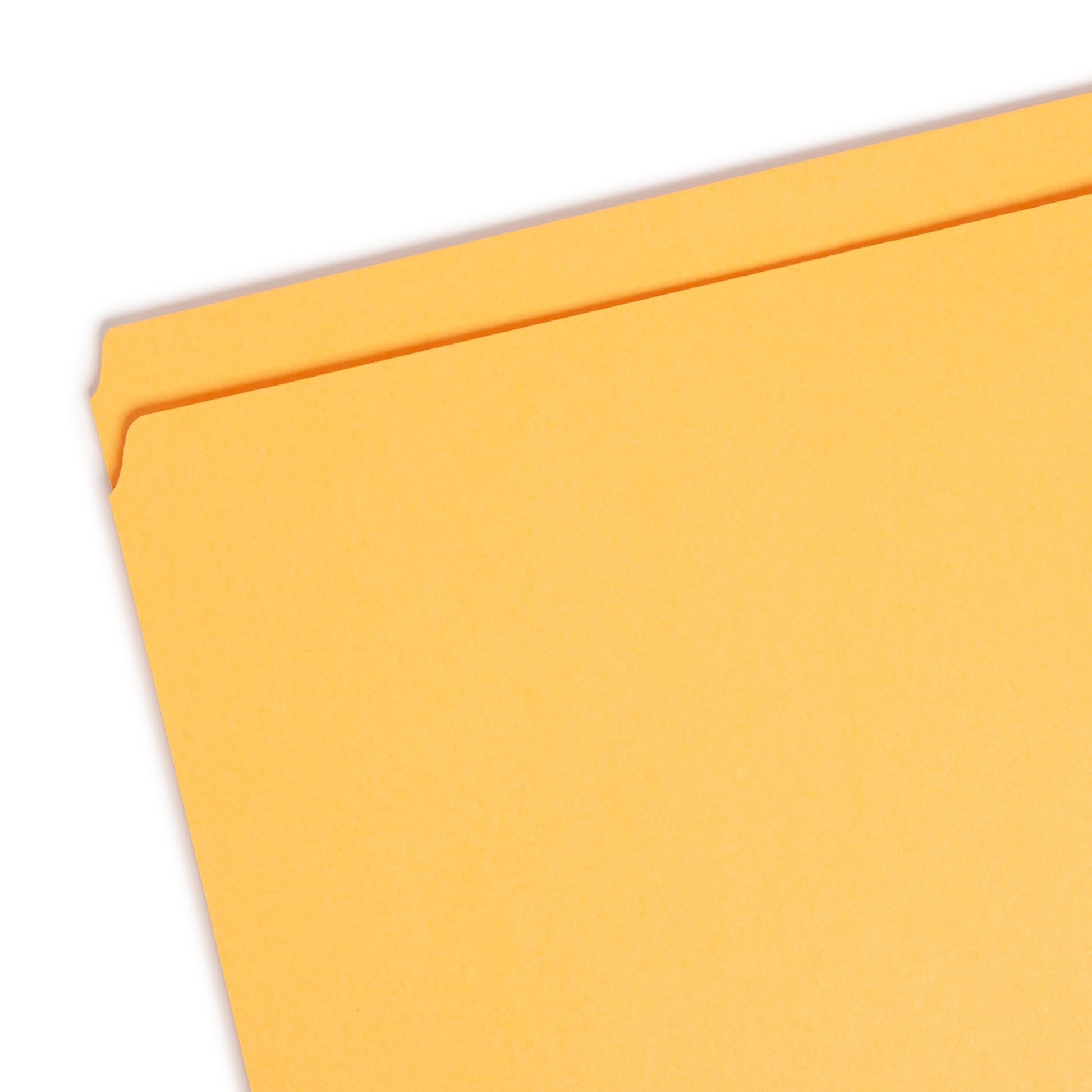 Reinforced Tab File Folders, Straight-Cut Tab, Gold Color, Letter Size, Set of 100, 086486122108