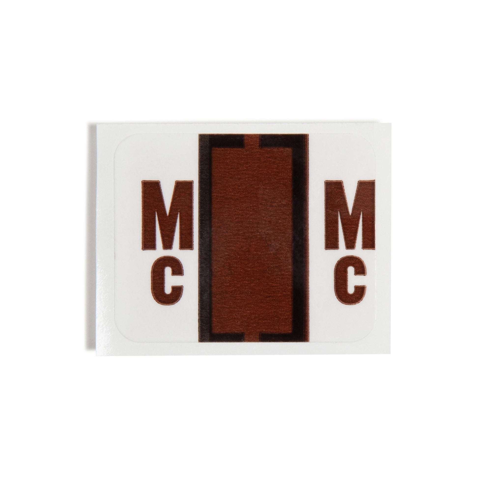 BCCR Bar Style Color-Coded Alphabetic Labels, A-Z Rolls, Brown Color, 1-1/4" X 1" Size, Set of 50, 086486670975