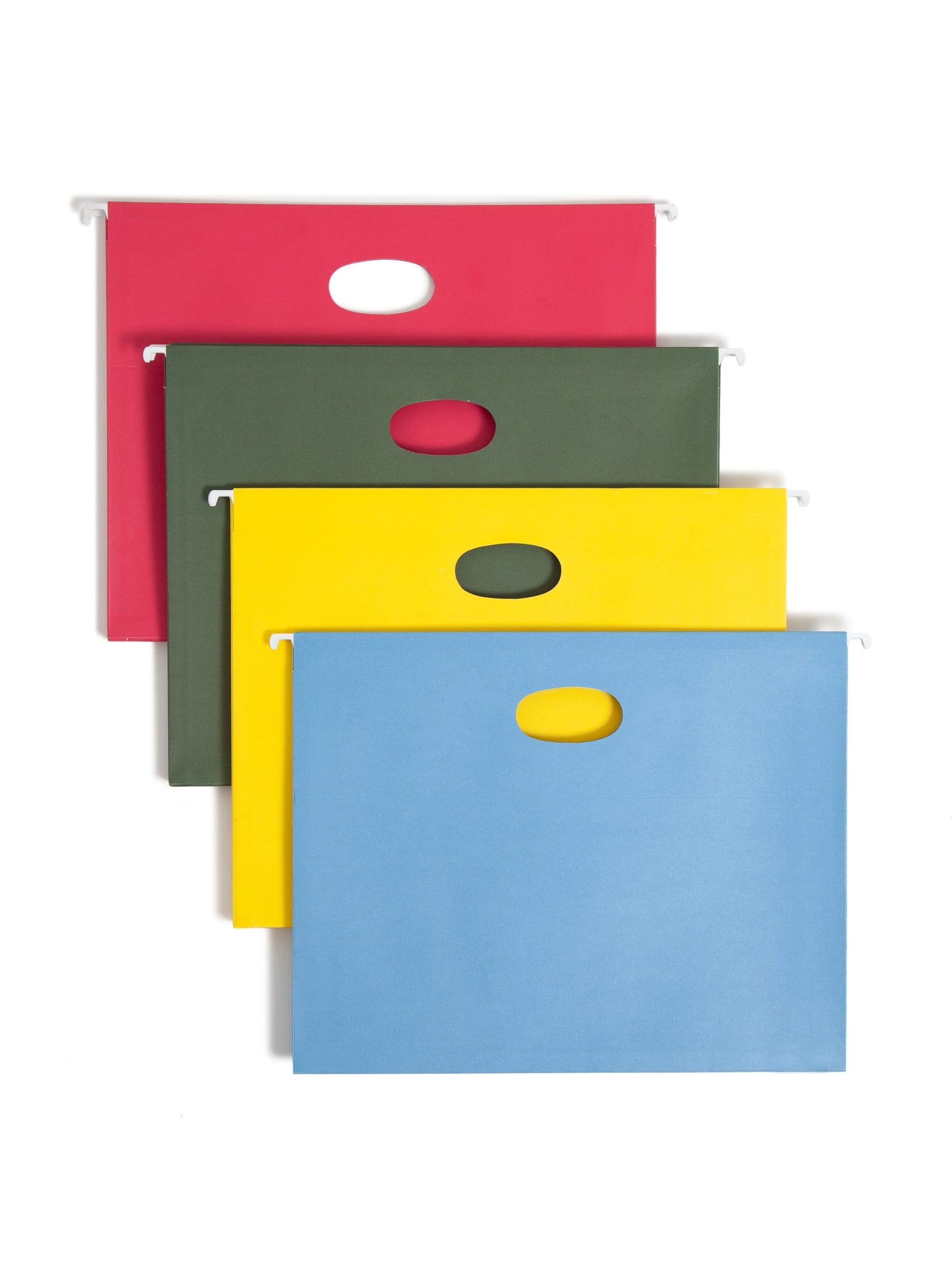 Hanging File Pockets with Full-Height Gusset, 3.5 Inch Expansion , Assorted Colors Color, Letter Size, Set of 4, 086486642910