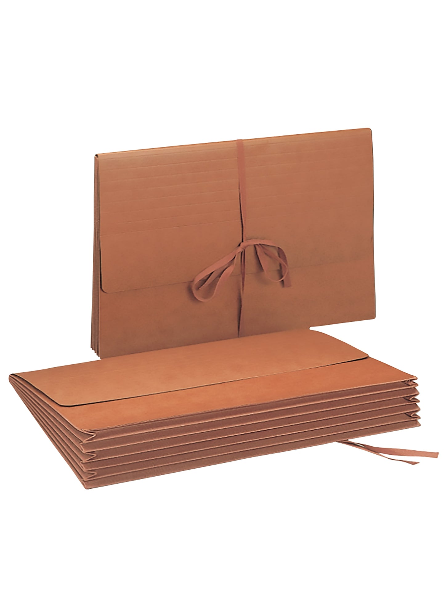 Redrope Expanding Wallets with Cloth Tape Tie, 5-1/4 Inch Expansion, Redrope Color, Extra Wide Legal Size, Set of 10, 30086486710764