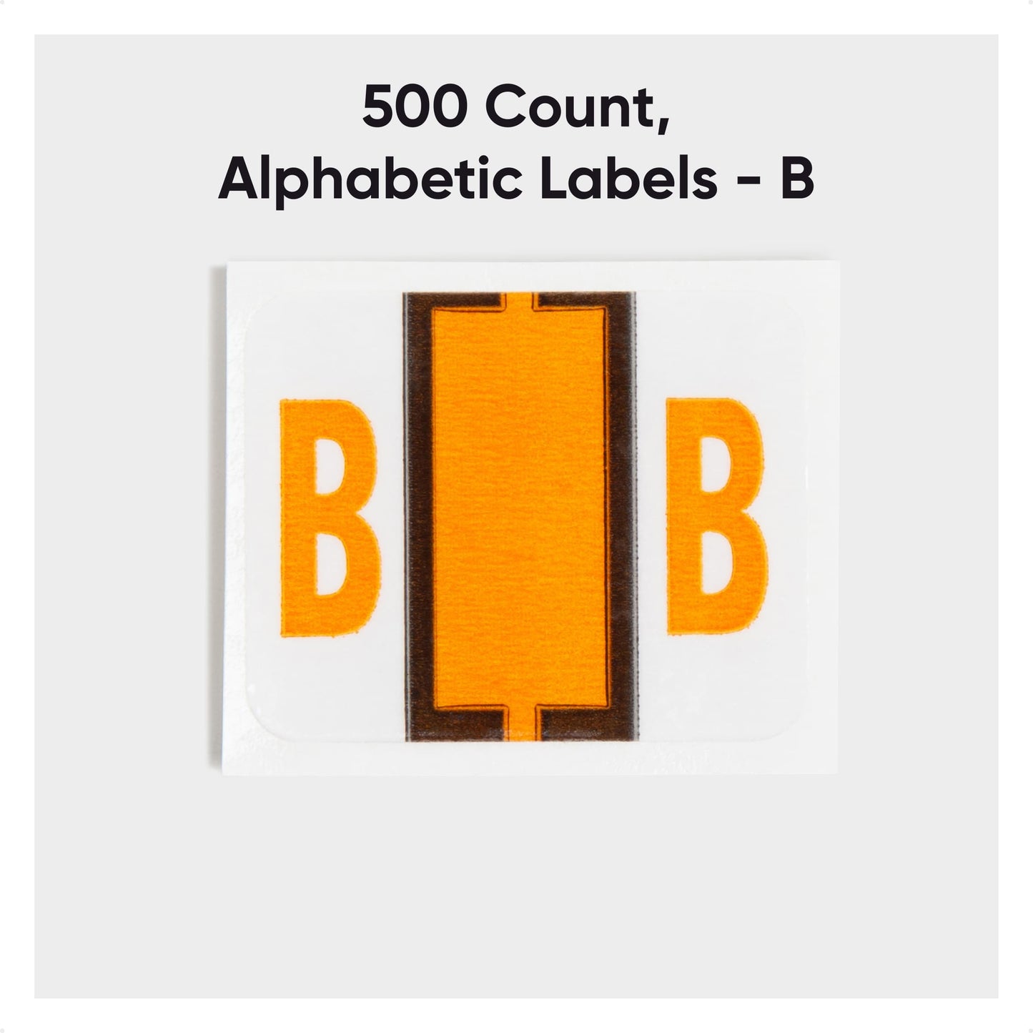 BCCR Bar Style Color-Coded Alphabetic Labels, A-Z Rolls, Light Orange Color, 1-1/4" X 1" Size, Set of 50, 086486670722
