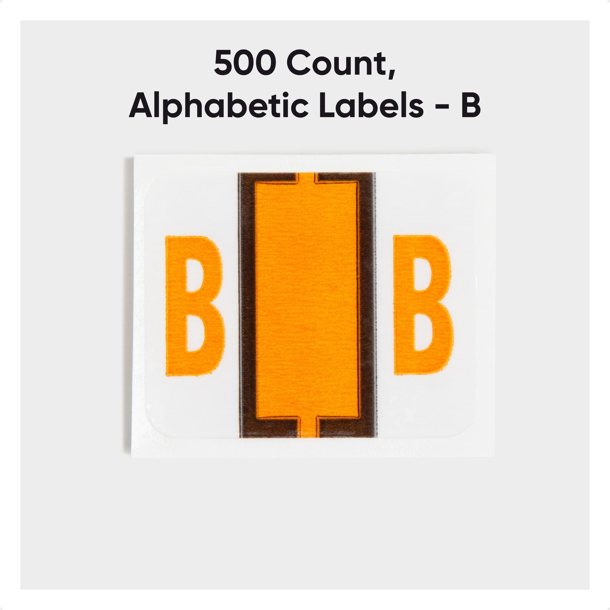 BCCR Bar Style Color-Coded Alphabetic Labels, A-Z Rolls, Light Orange Color, 1-1/4" X 1" Size, Set of 50, 086486670722