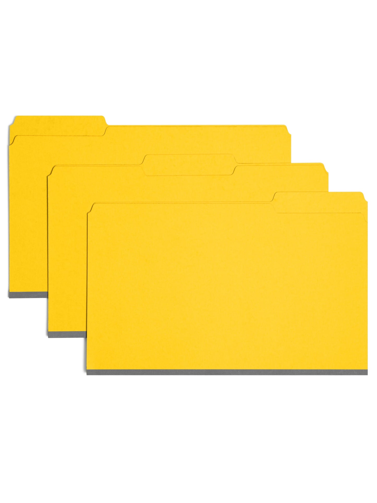 Pressboard File Folder, 1 inch Expansion, 1/3-Cut Tab, Yellow Color, Legal Size, Set of 25, 086486225625