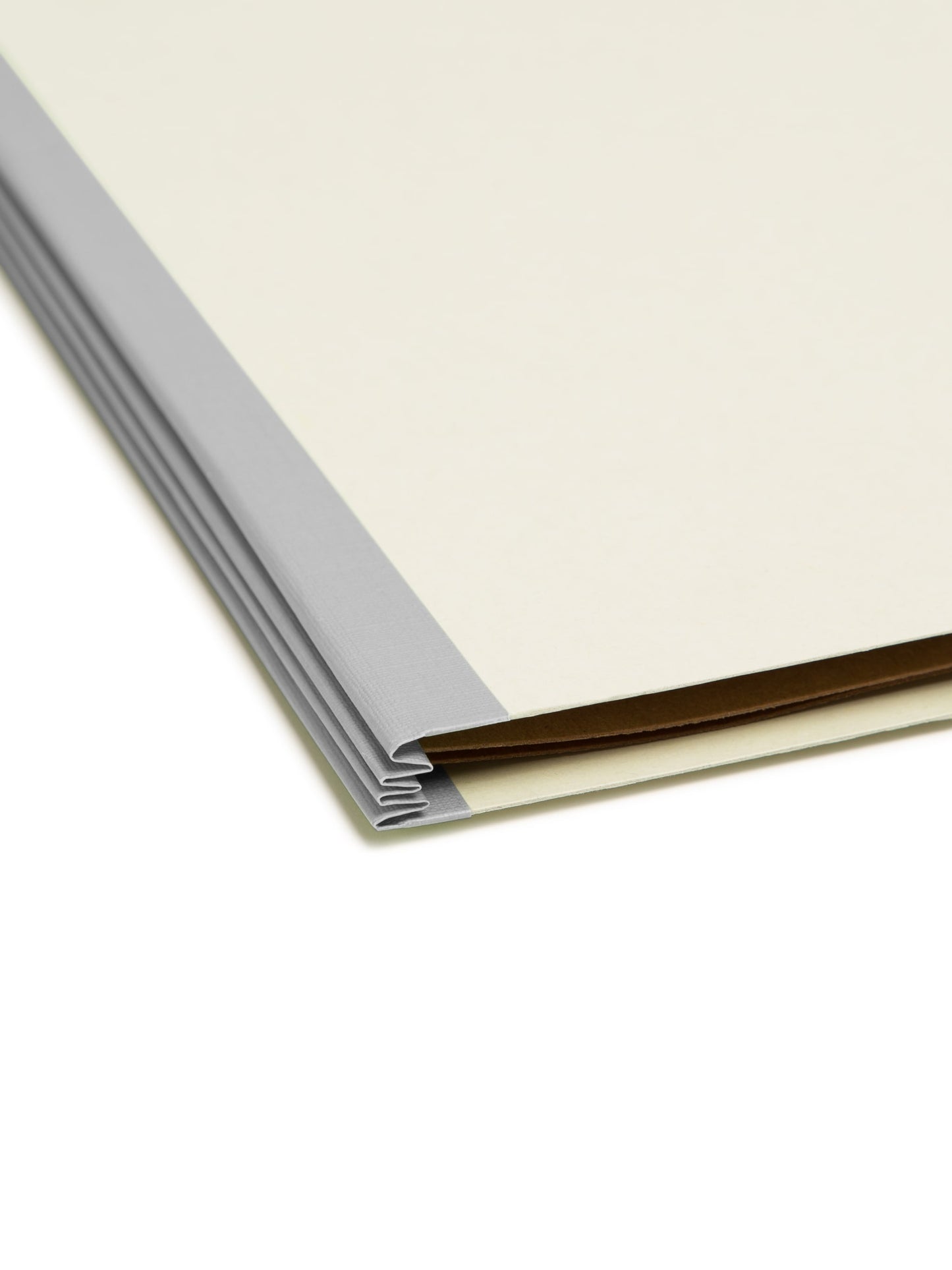 SafeSHIELD® Pressboard Classification File Folders, 1 Divider, 2 inch Expansion, Gray/Green Color, Letter Size,
