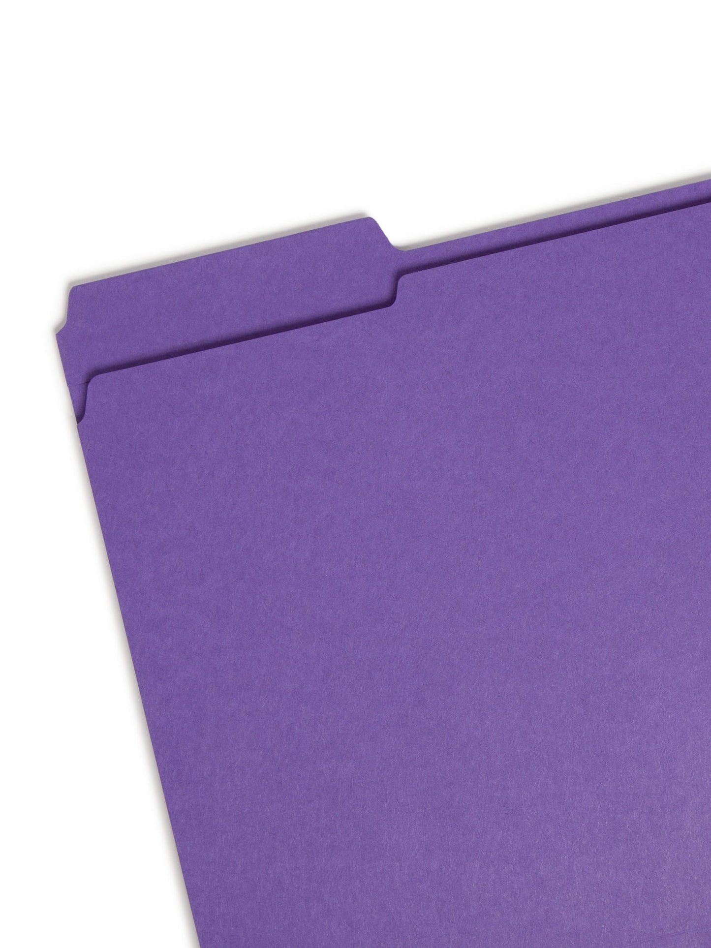 Reinforced Tab File Folders, 1/3-Cut Tab, Purple Color, Letter Size, Set of 100, 086486130349