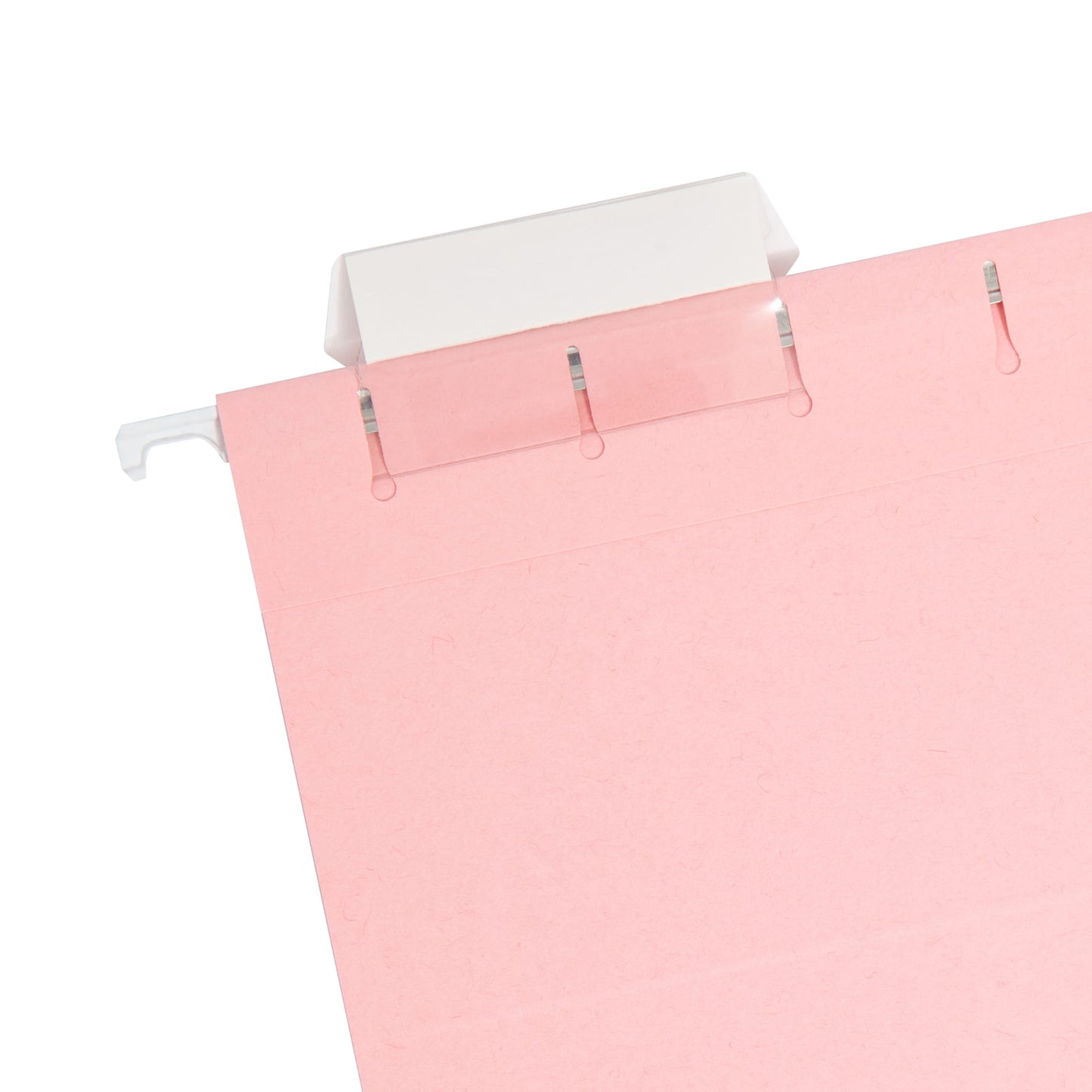 Standard Hanging File Folders with 1/5-Cut Tabs, Pink Color, Letter Size, Set of 25, 086486640664