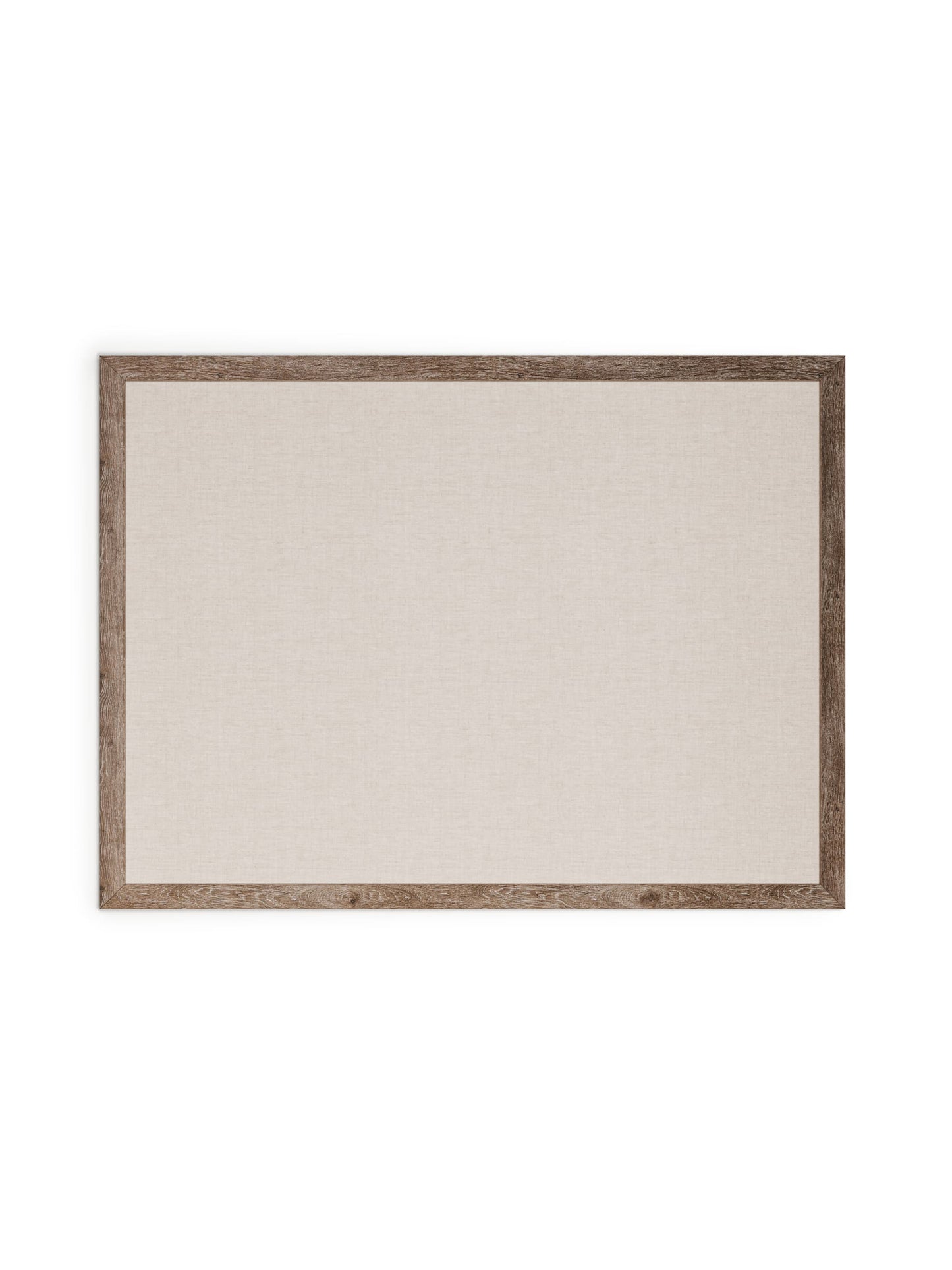Rustic Frame Linen Bulletin Board, Brown, Beige, 47" x 35", 4 x 3, Beige, 47" X 35" Size, Set of 1, 843463148946