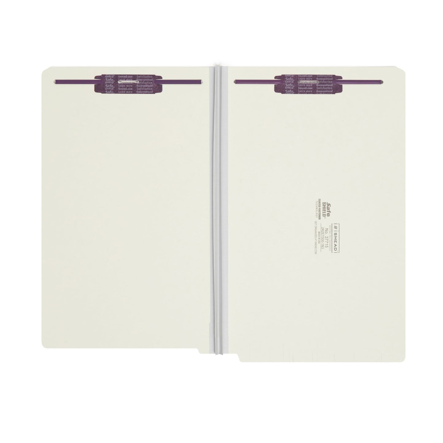 SafeSHIELD®  Pressboard End Tab Fastener File Folders, Straight-Cut Tab, 2 inch Expansion, Gray/Green Color, Legal Size, Set of 25, 086486377157