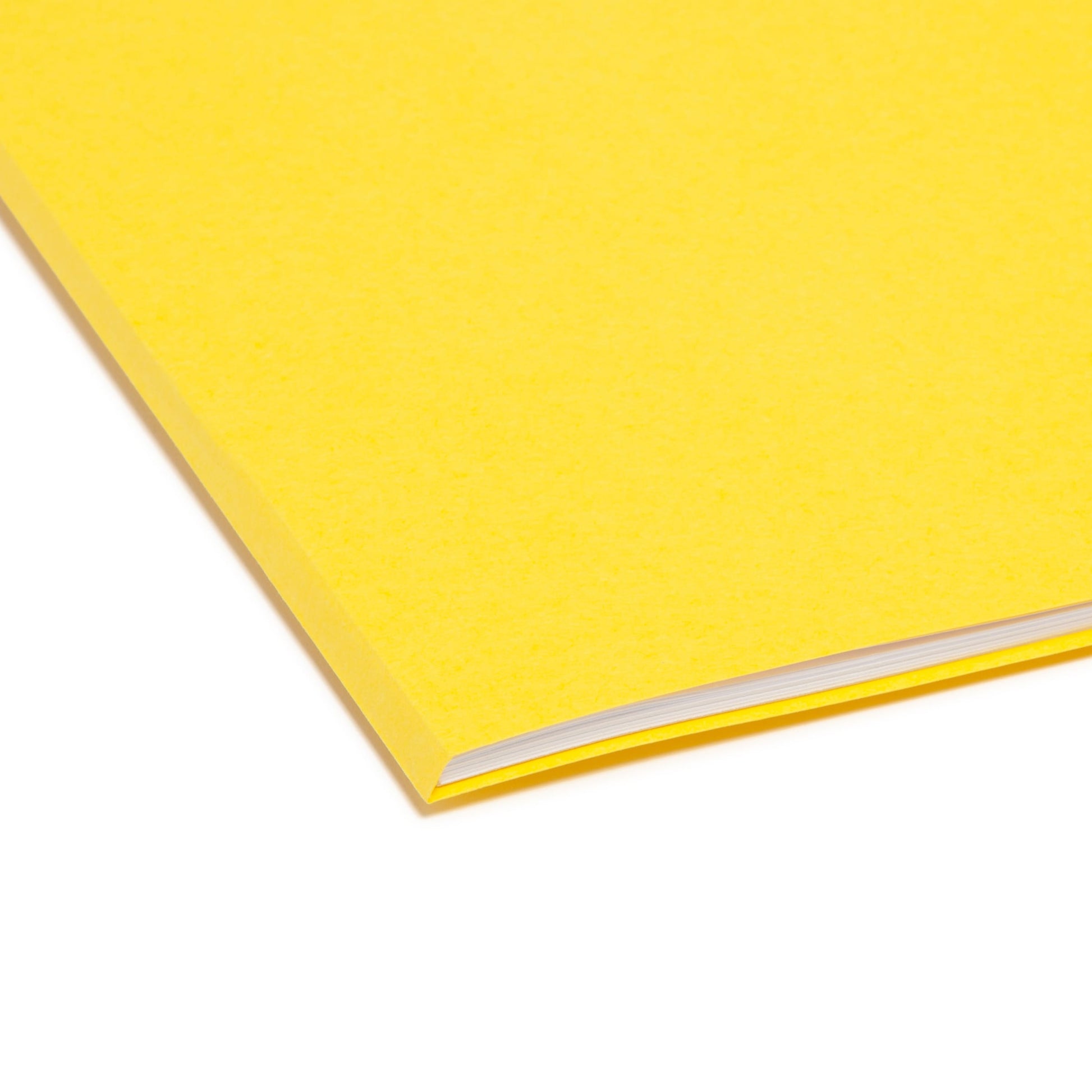 Reinforced Tab File Folders, Straight-Cut Tab, Yellow Color, Letter Size, Set of 100, 086486129107