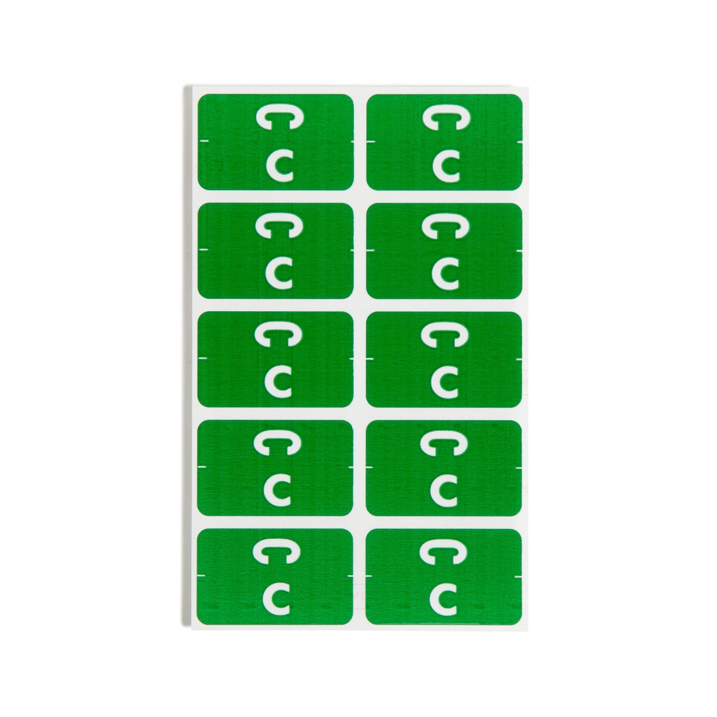 AlphaZ® ACCS Color Coded Alphabetic Labels - Sheets, Dark Green Color, 1" X 1-5/8" Size, Set of 100, 086486671736