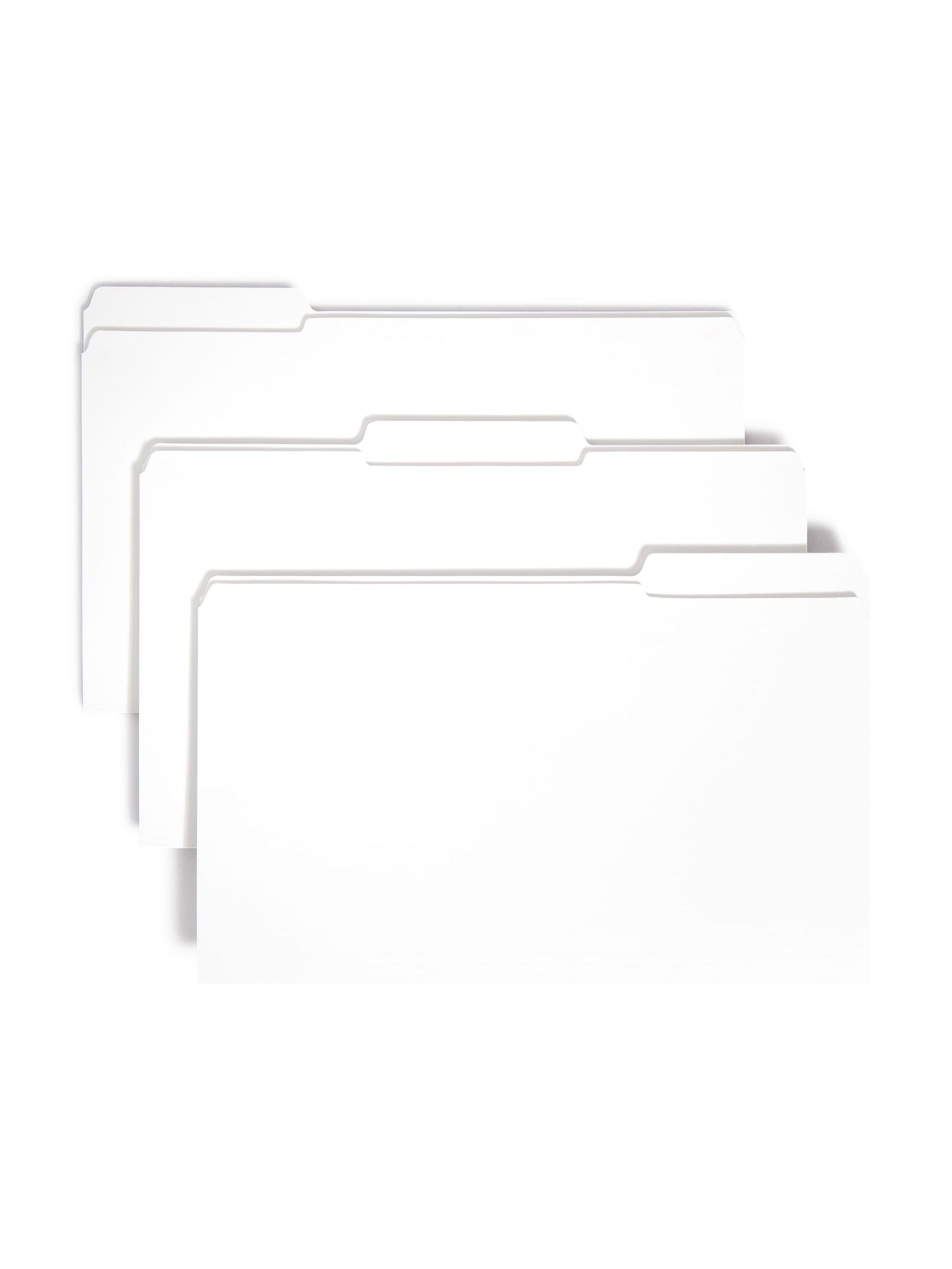 Reinforced Tab File Folders, 1/3-Cut Tab, White Color, Legal Size, Set of 100, 086486178341