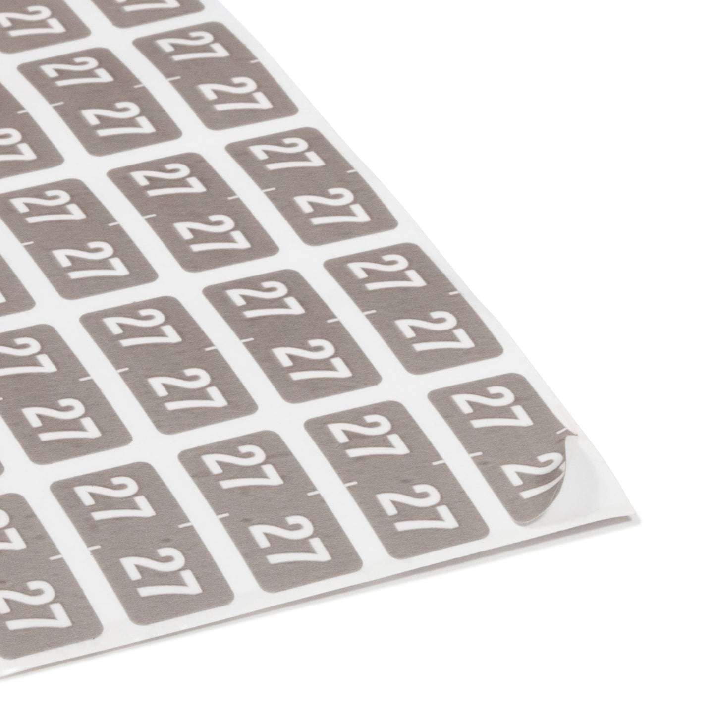 ETS Color-Coded Year Labels - Sheets, Gray Color, 1" X 1/2" Size, Set of 250, 086486679275