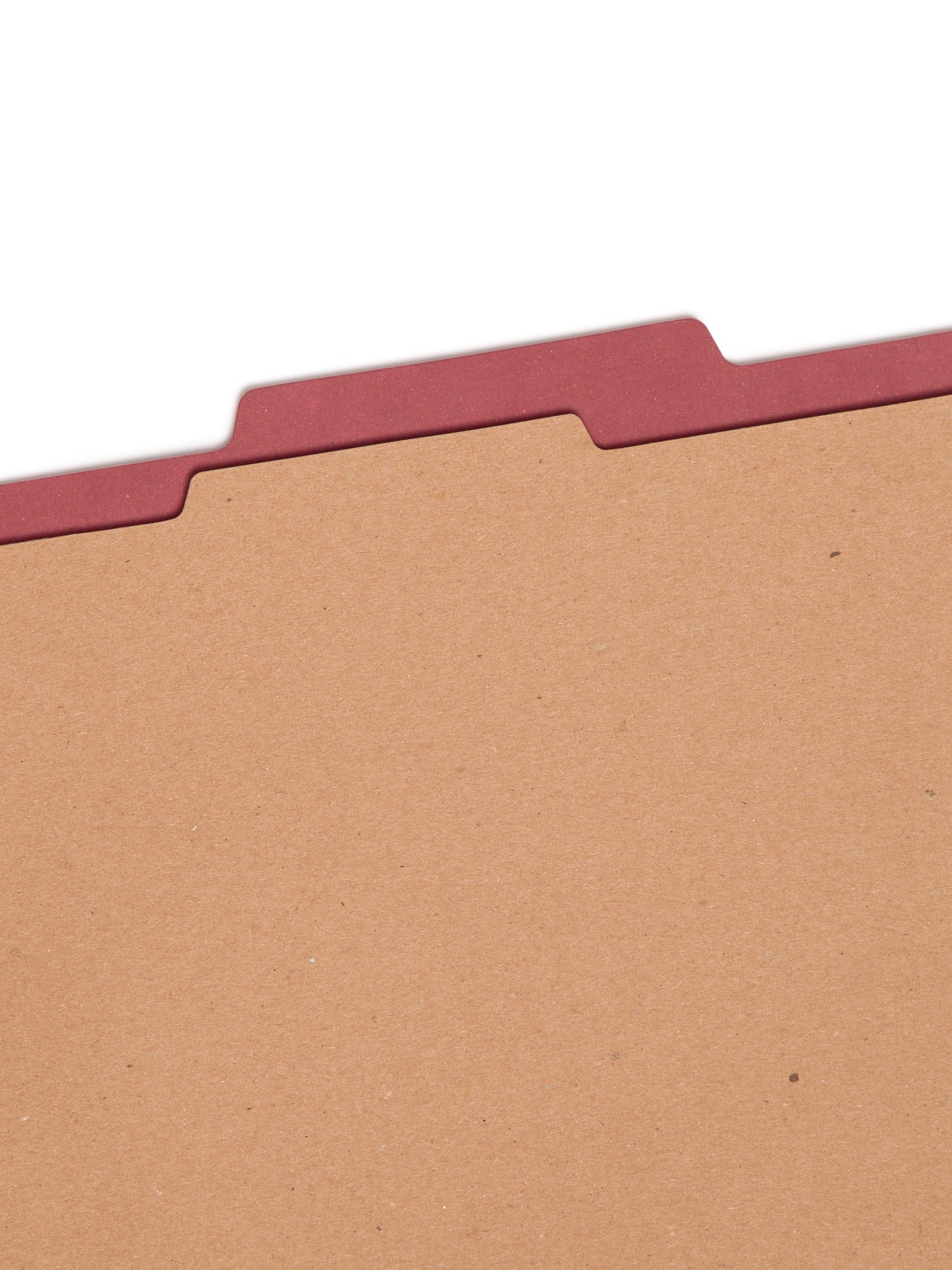 SafeSHIELD® Pressboard Classification File Folders, 1 Divider, 2 inch Expansion, Bright Red Color, Letter Size,