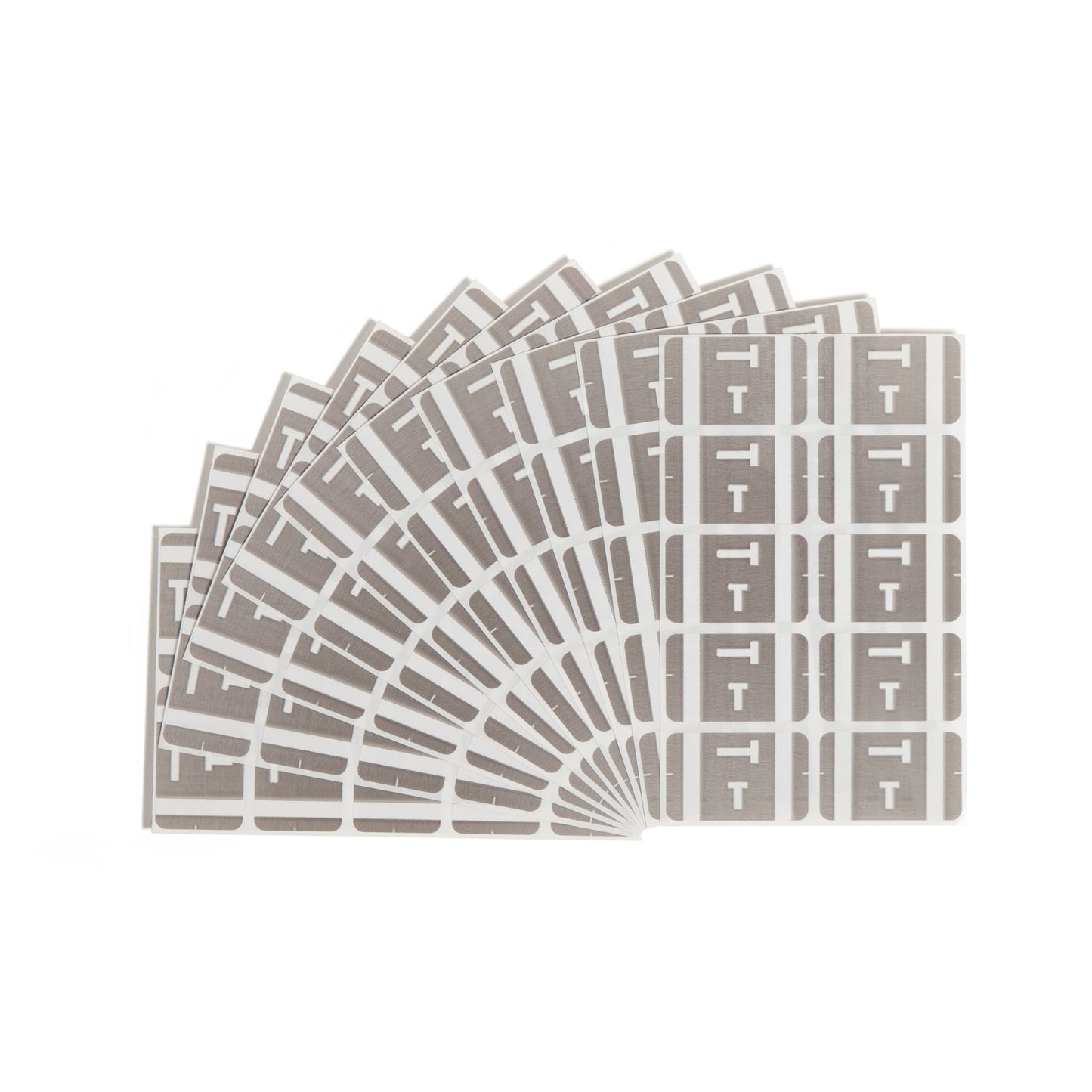 AlphaZ® ACCS Color Coded Alphabetic Labels - Sheets, Gray Color, 1" X 1-5/8" Size, Set of 100, 086486671903