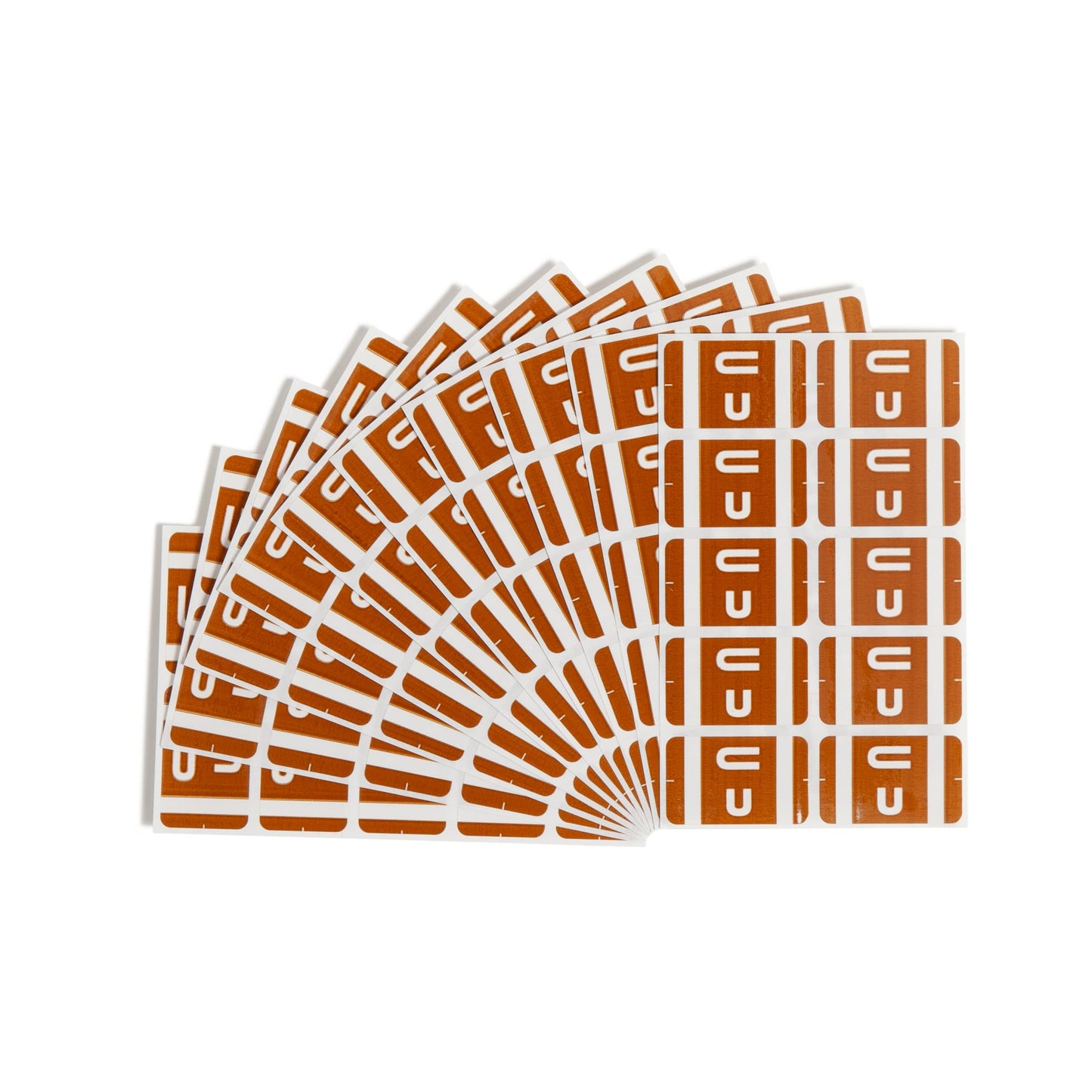 AlphaZ® ACCS Color Coded Alphabetic Labels - Sheets, Dark Brown Color, 1" X 1-5/8" Size, Set of 100, 086486671910