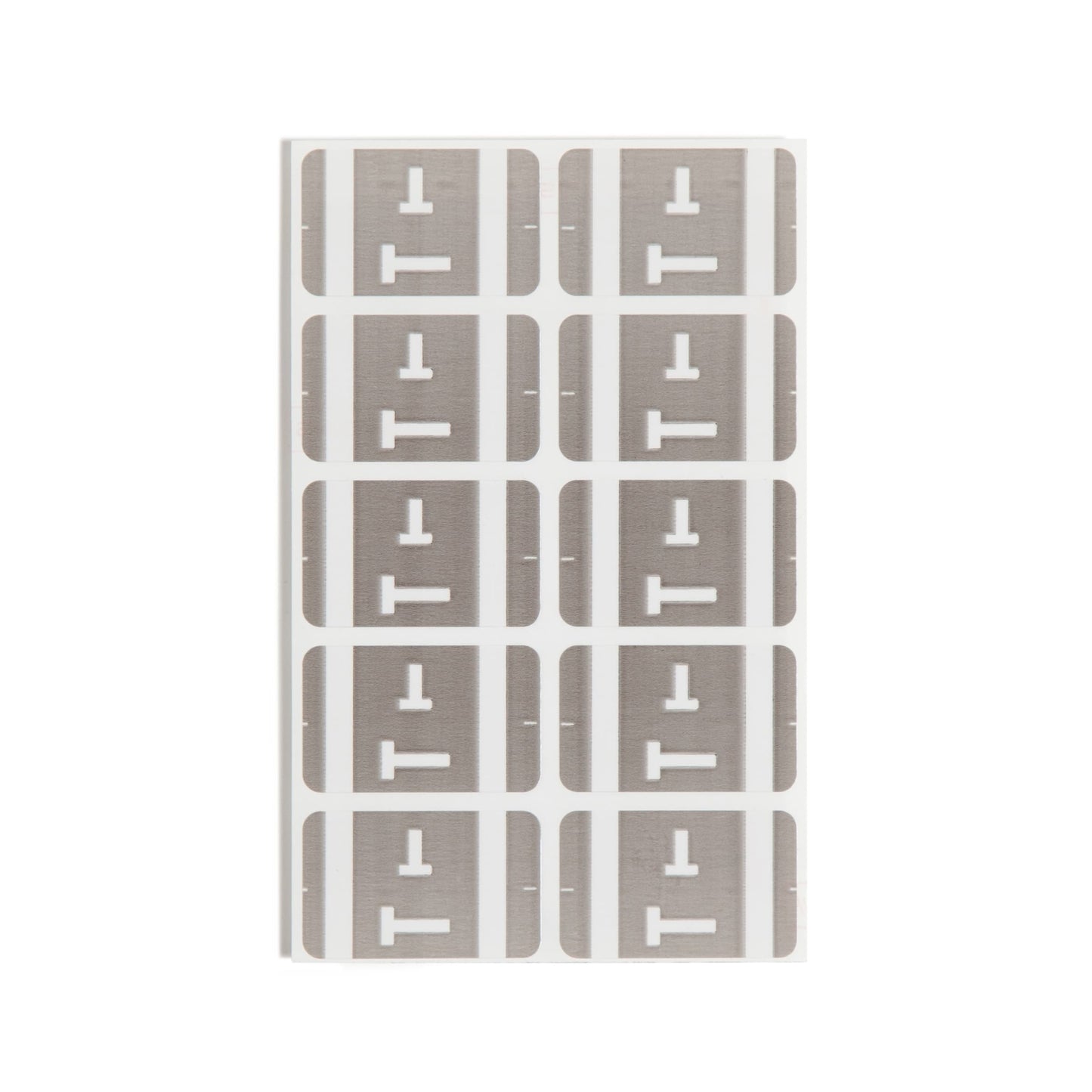 AlphaZ® ACCS Color Coded Alphabetic Labels - Sheets, Gray Color, 1" X 1-5/8" Size, Set of 100, 086486671903